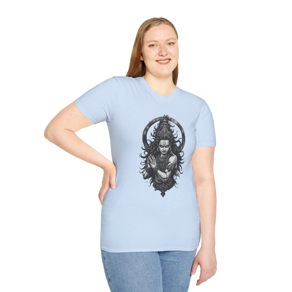 Shiva Portrait T‑Shirt – Intricate Hindu Deity Art Tee