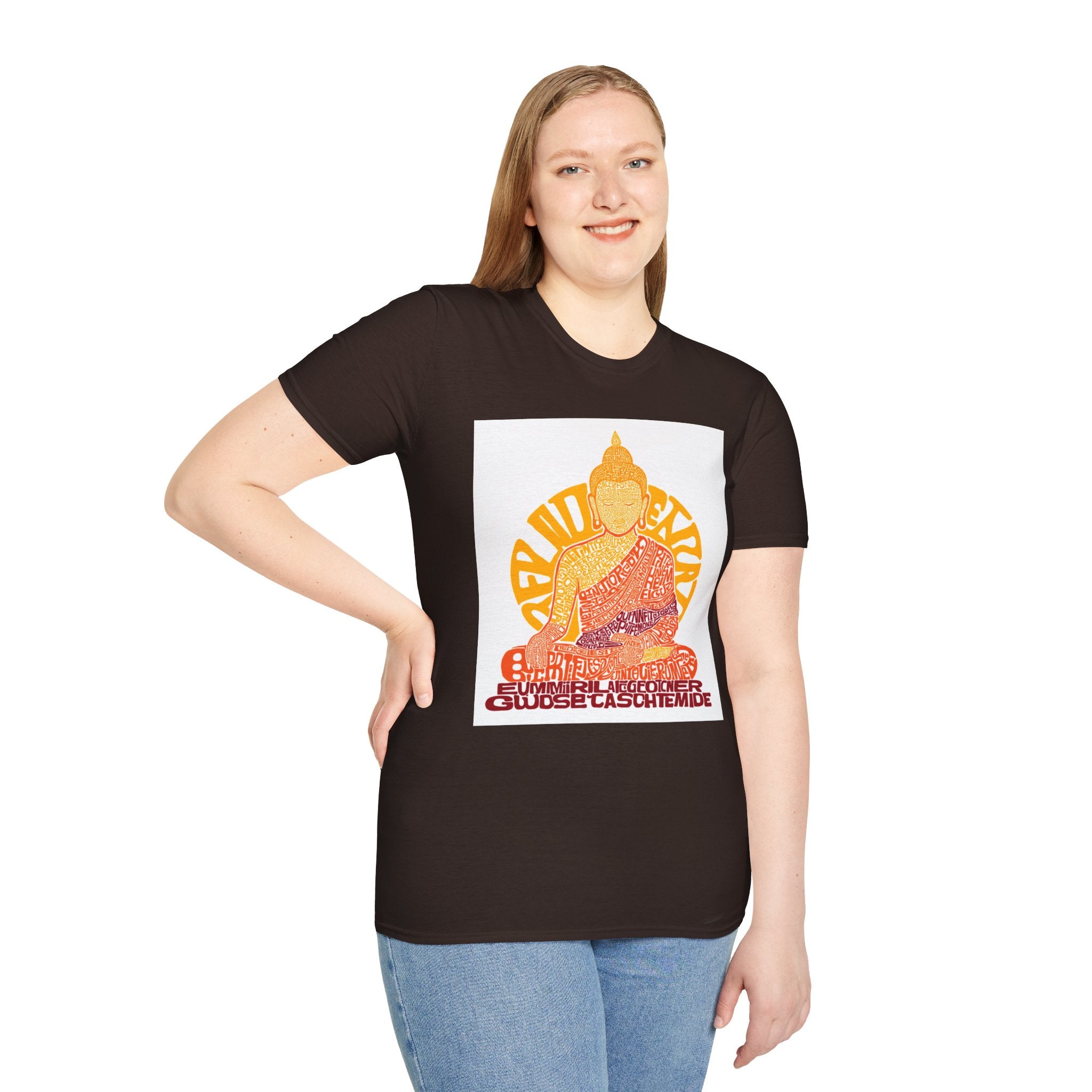 Buddha Graphic Tee — Retro Sun Meditation Shirt