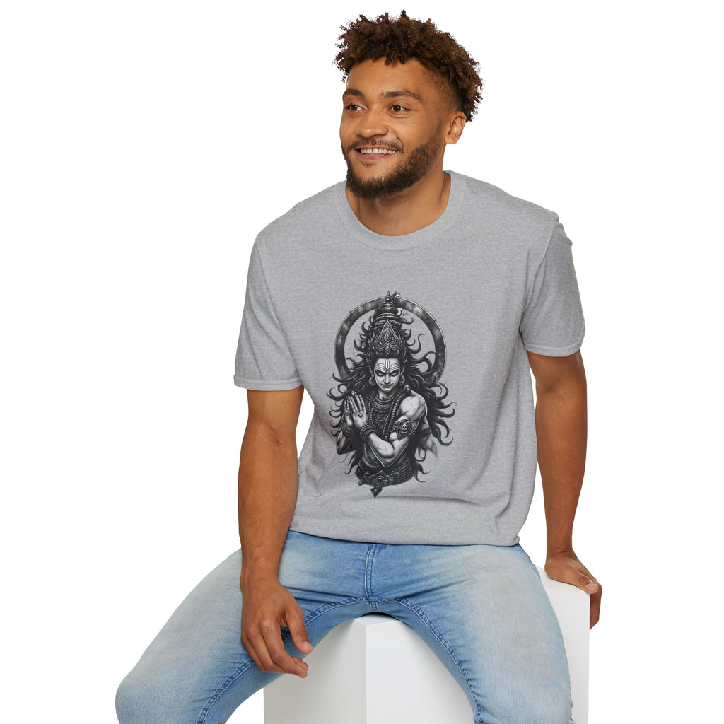 Shiva Portrait T‑Shirt – Intricate Hindu Deity Art Tee