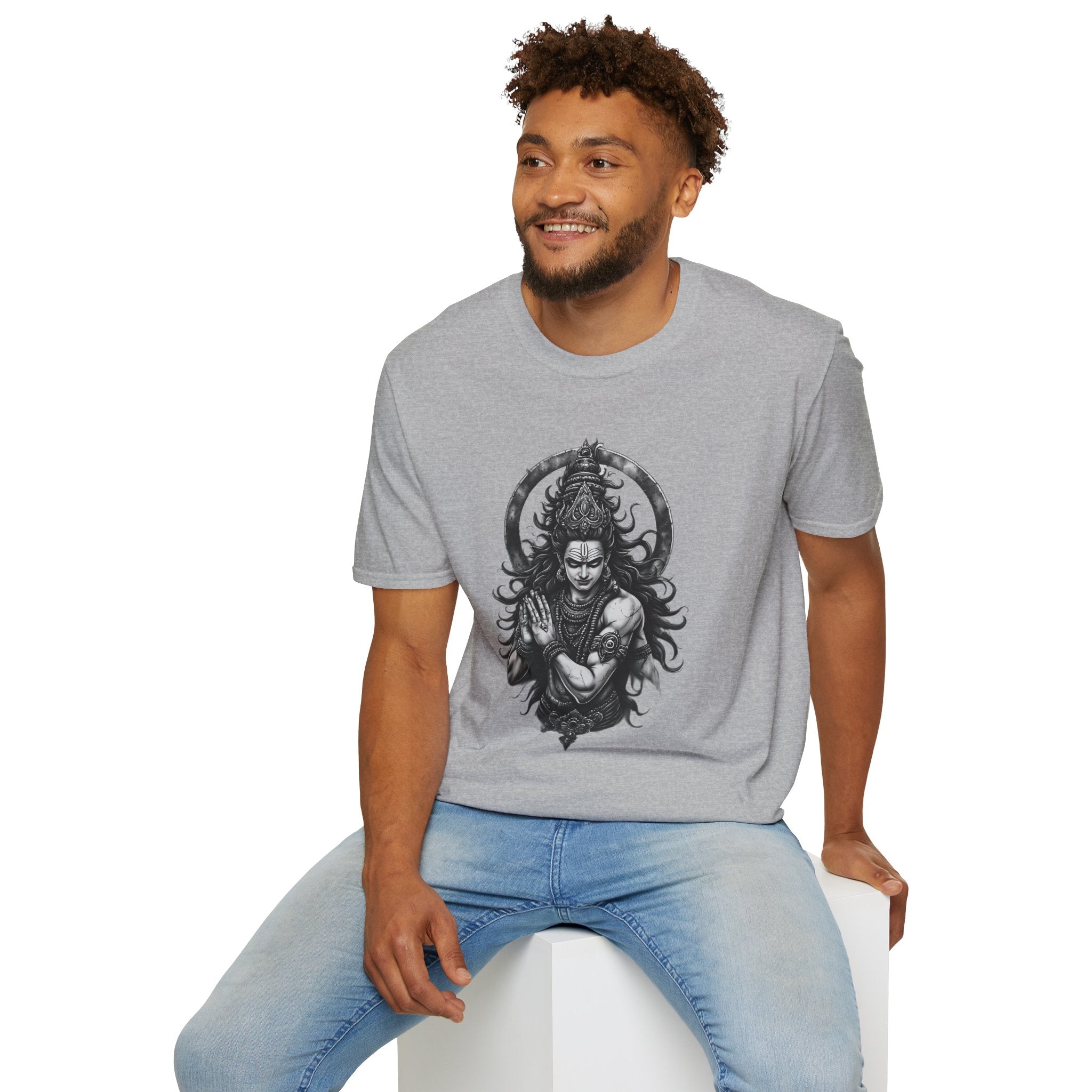 Shiva Portrait T‑Shirt – Intricate Hindu Deity Art Tee