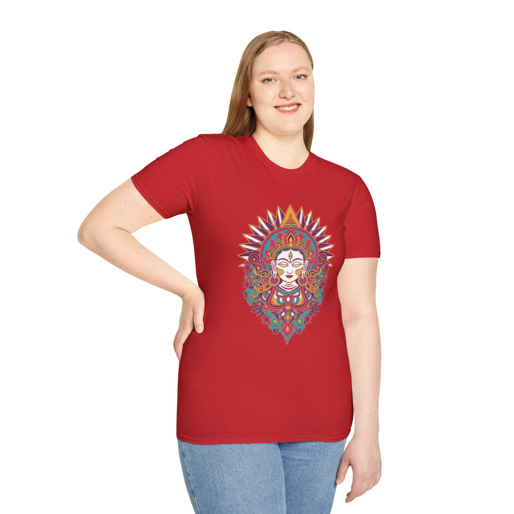 Mandala Goddess T-Shirt — Colorful Floral Spiritual Tee