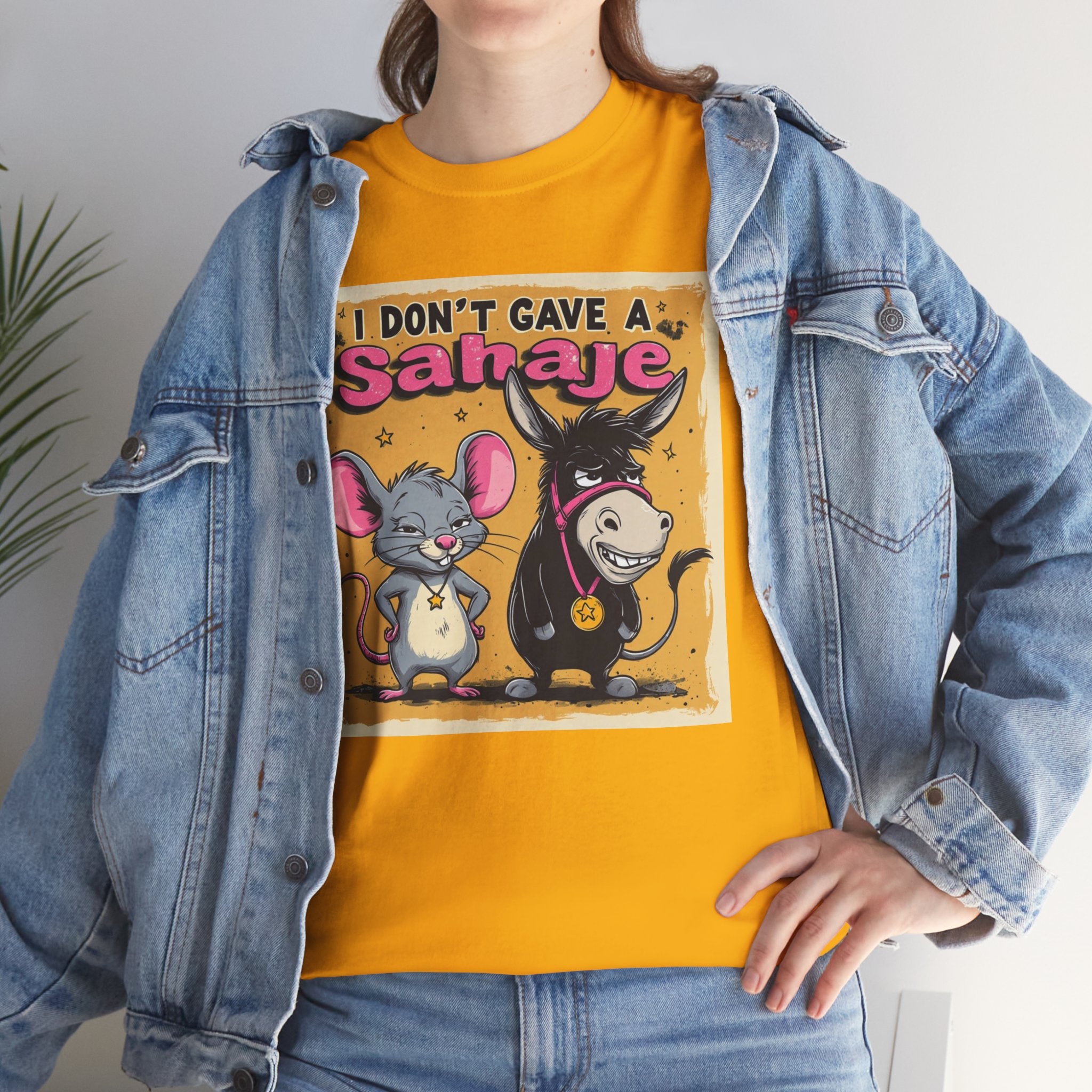I Don't Give A Snair! Tee — Funny Mouse & Cat Graphic T-Shirt
