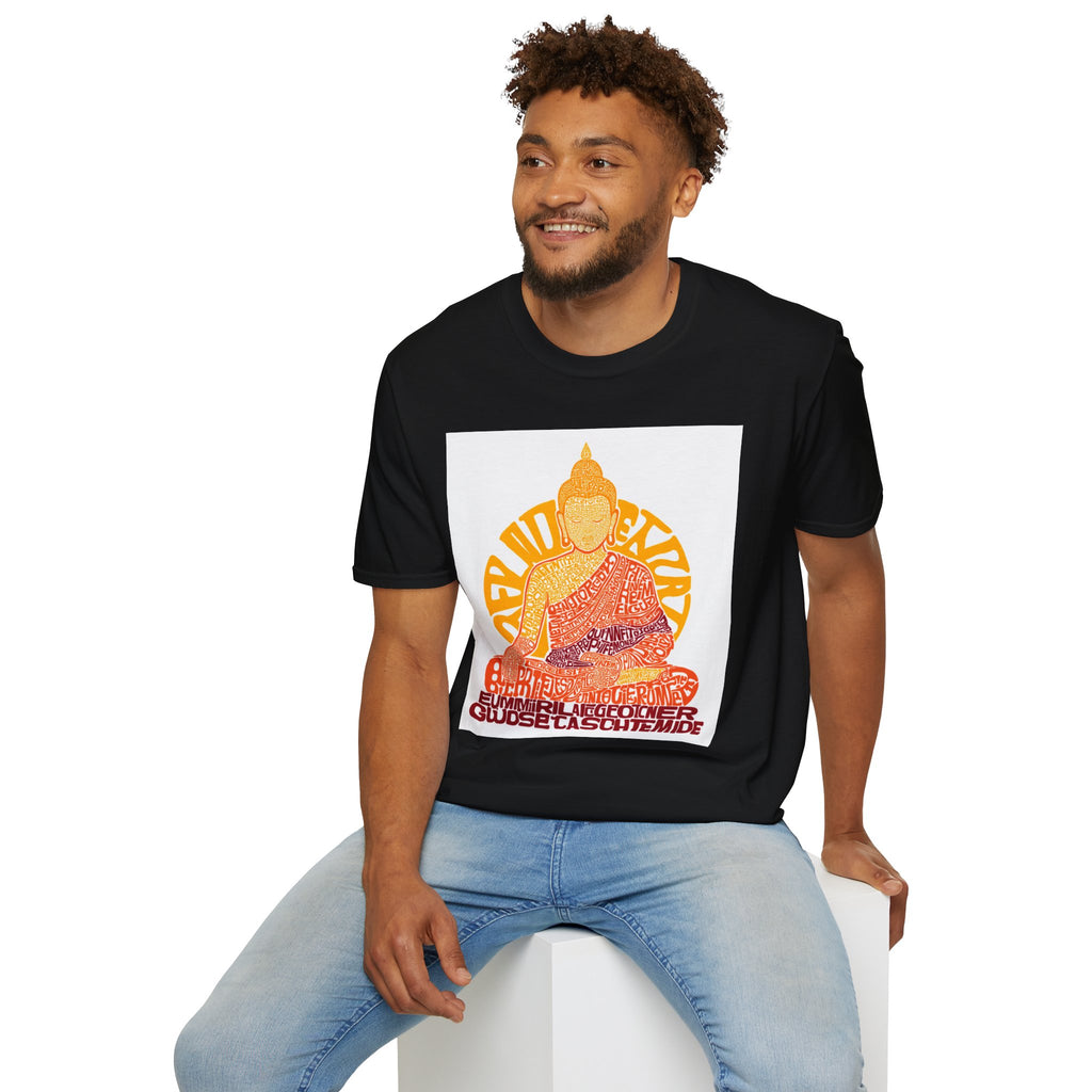Buddha Graphic Tee — Retro Sun Meditation Shirt
