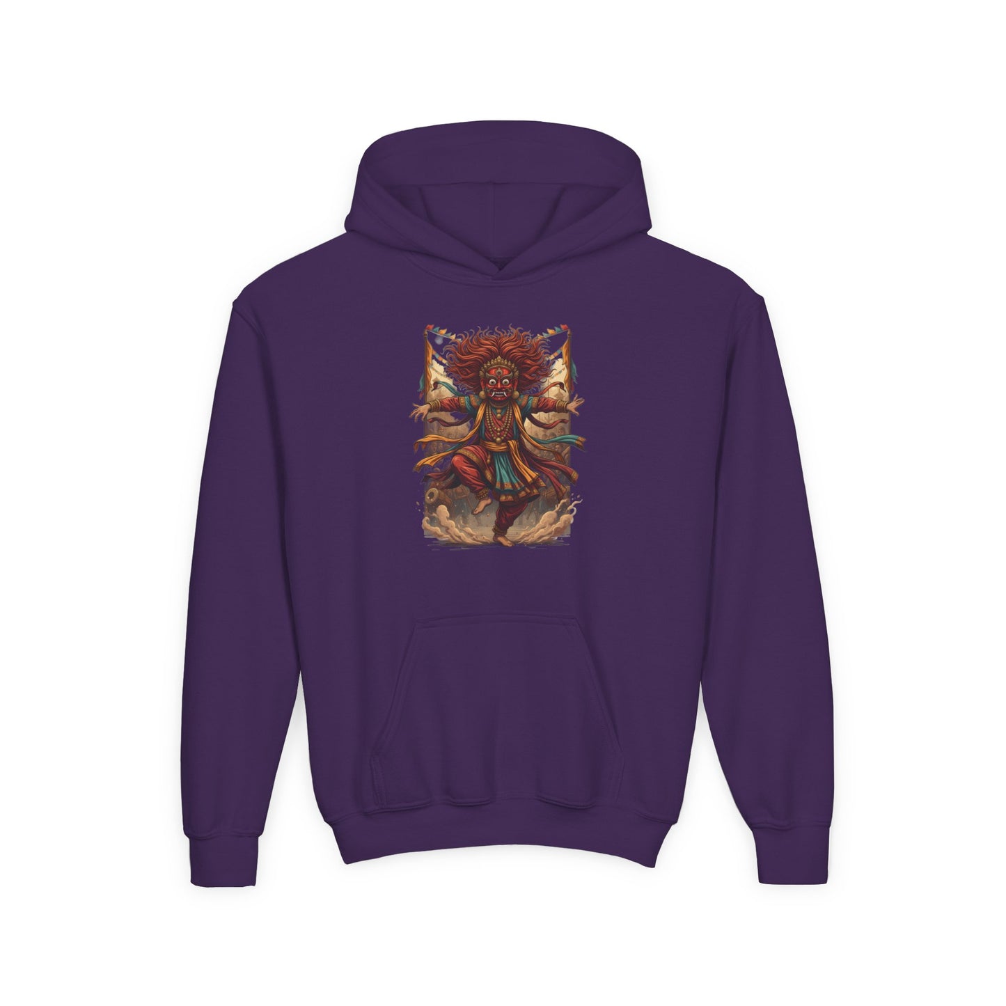 Youth Hoodie — Tribal Sun Dancer Graphic Kids Sweatshirt