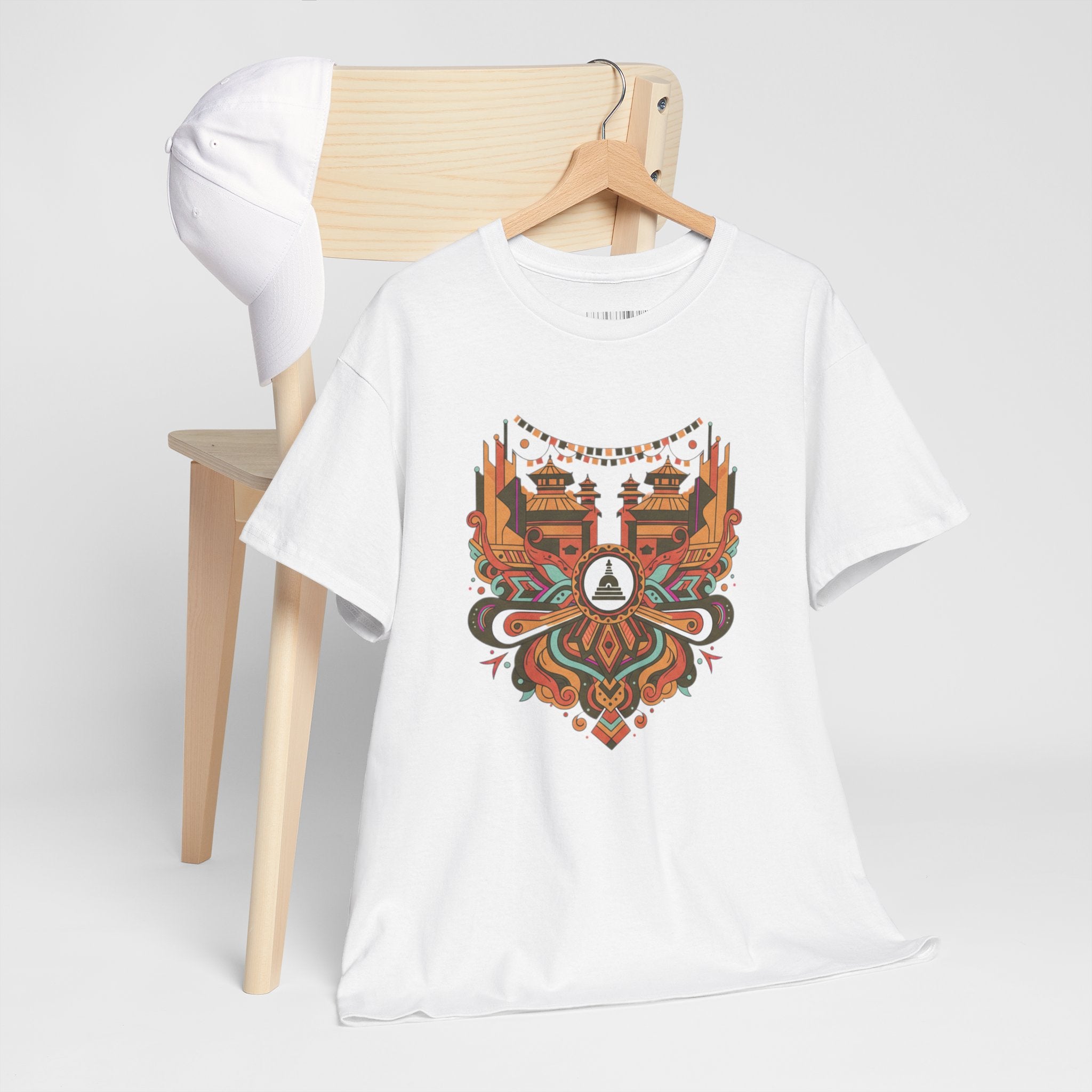 Mandala Cityscape Tee — Boho Urban Art Graphic T-Shirt