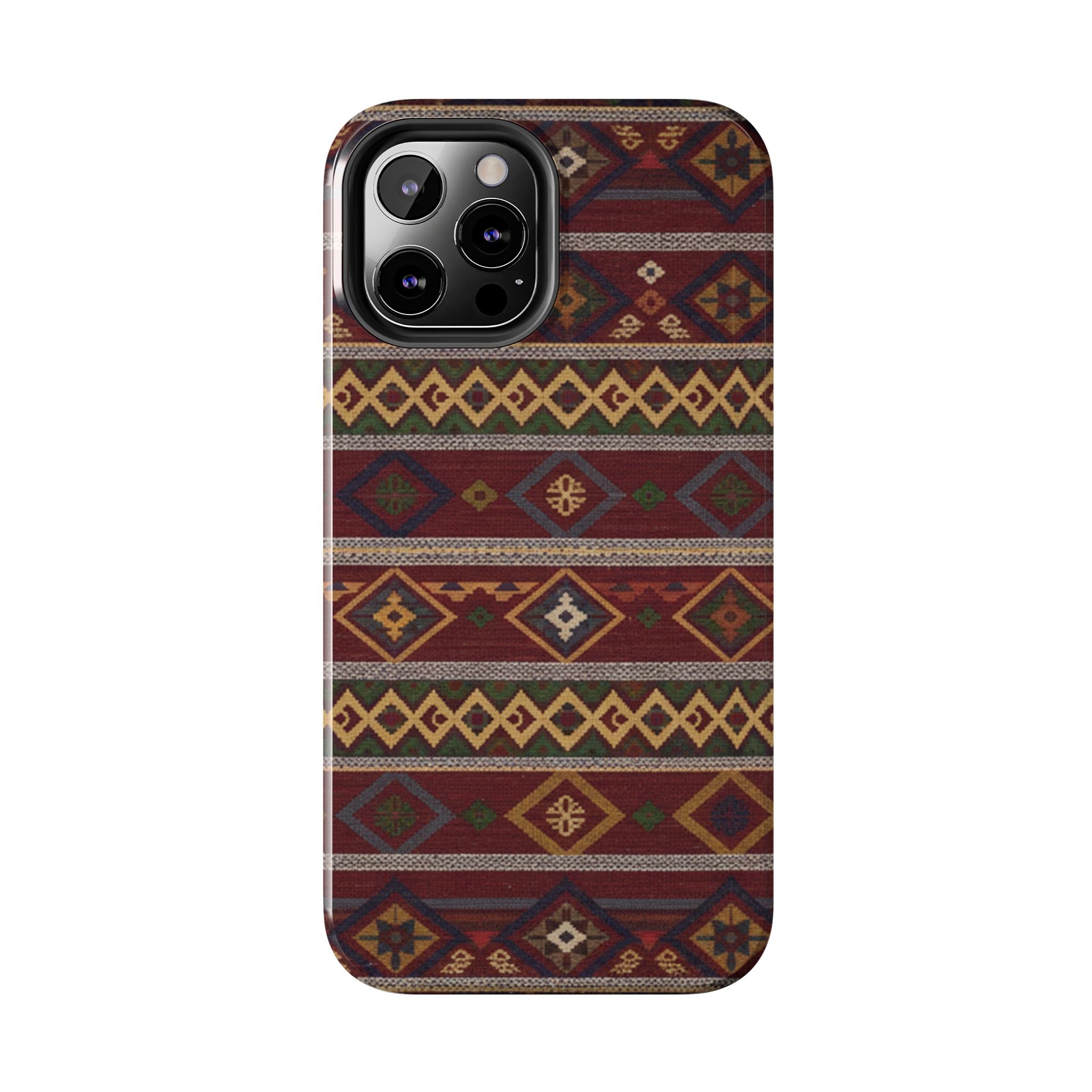 Aztec Pattern Tough Phone Case — Rustic Tribal Protective Cover