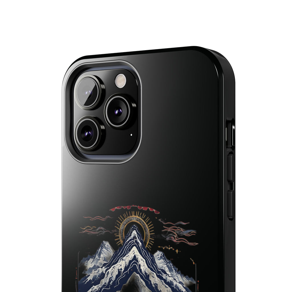 Mountain Temple Tough Phone Case — Japanese-Inspired Landscape Phone Cover