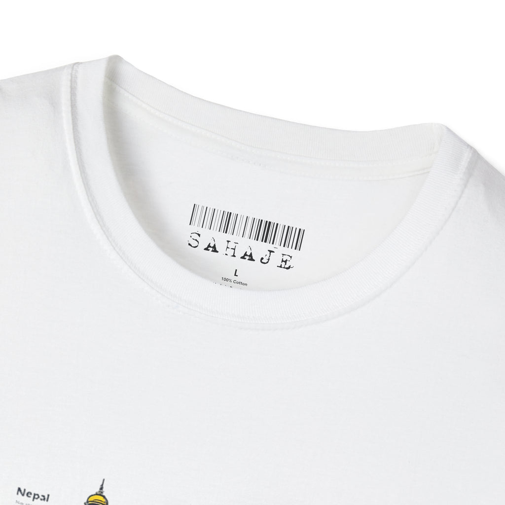 Nepal Temple Skyline T-Shirt – Nepali Cultural Heritage Graphic Tee, Travel & Spiritual Design