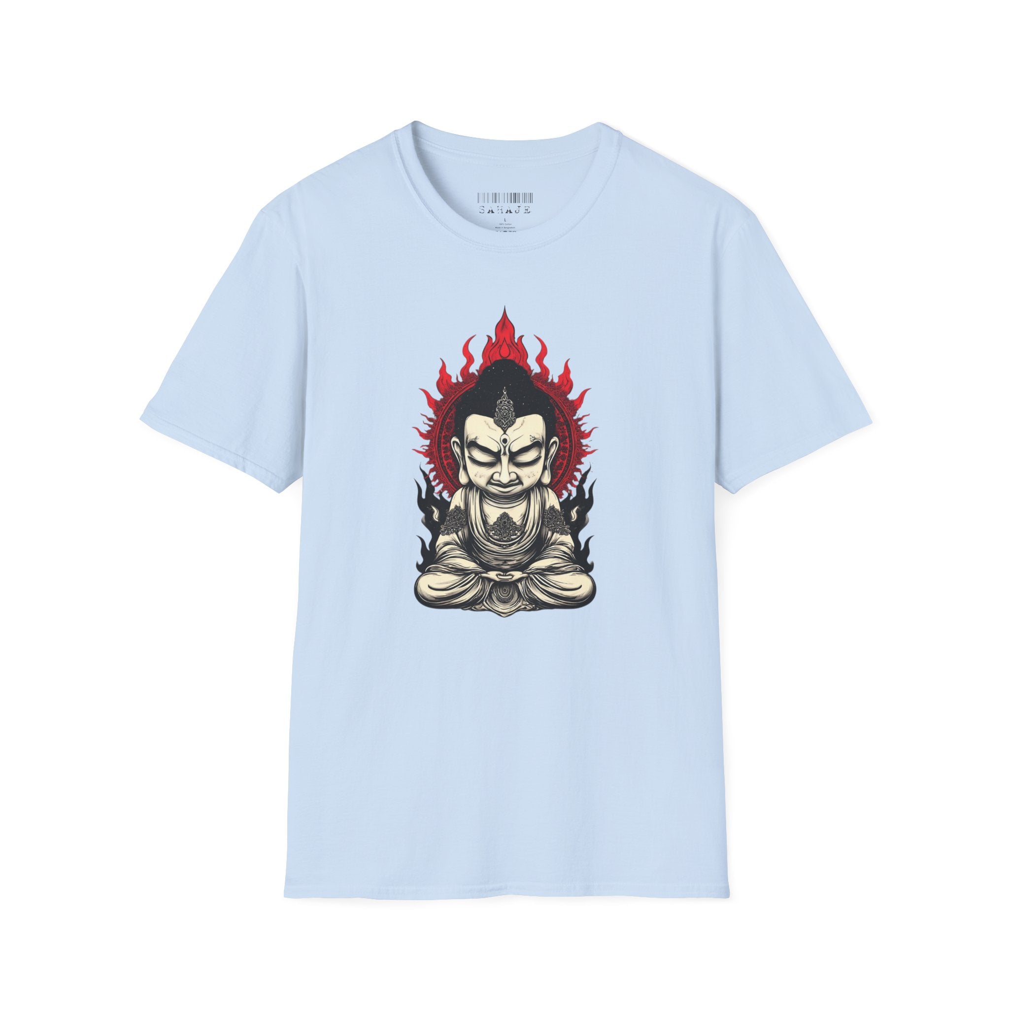 Buddha Flame T-Shirt — Meditative Buddha Graphic Tee