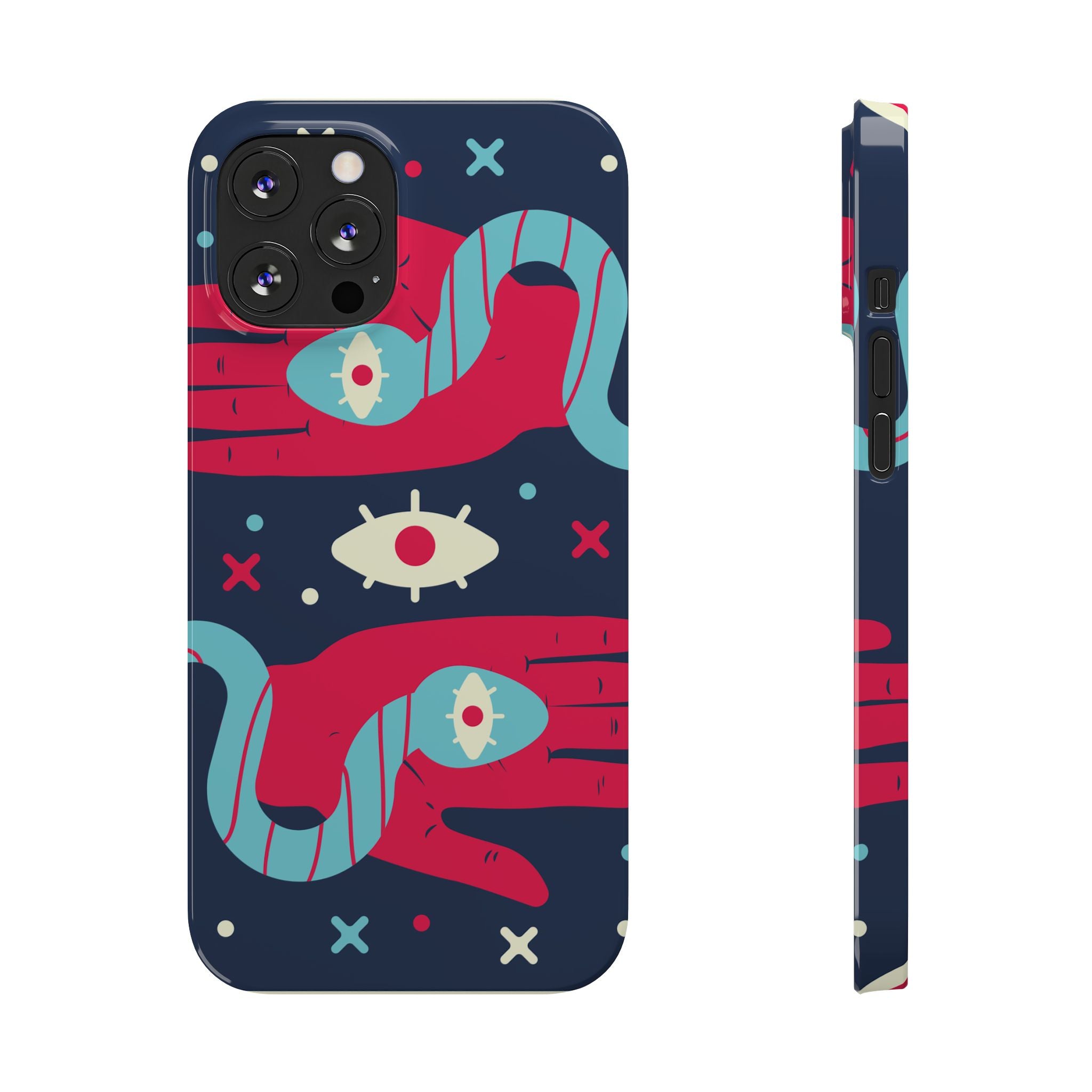 Colorful Abstract Slim Phone Cases, Trendy Phone Covers, Unique Gifts for Her, Artistic Mobile Accessories, Eye-Catching Phone Designs