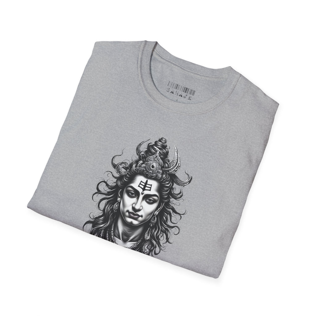 Shiva Portrait T‑Shirt — Hindu Deity Graphic Tee (Meditation, Yoga & Spiritual Wear)