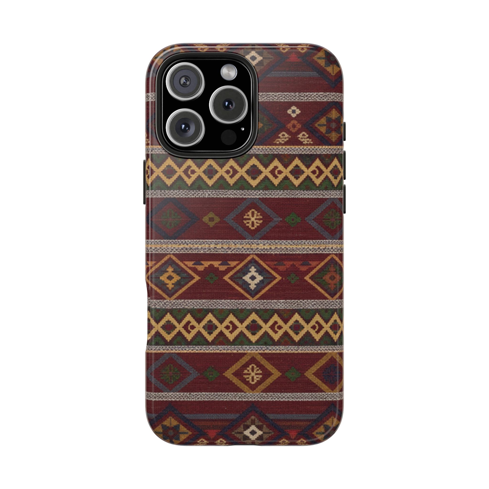 Aztec Pattern Tough Phone Case — Rustic Tribal Protective Cover