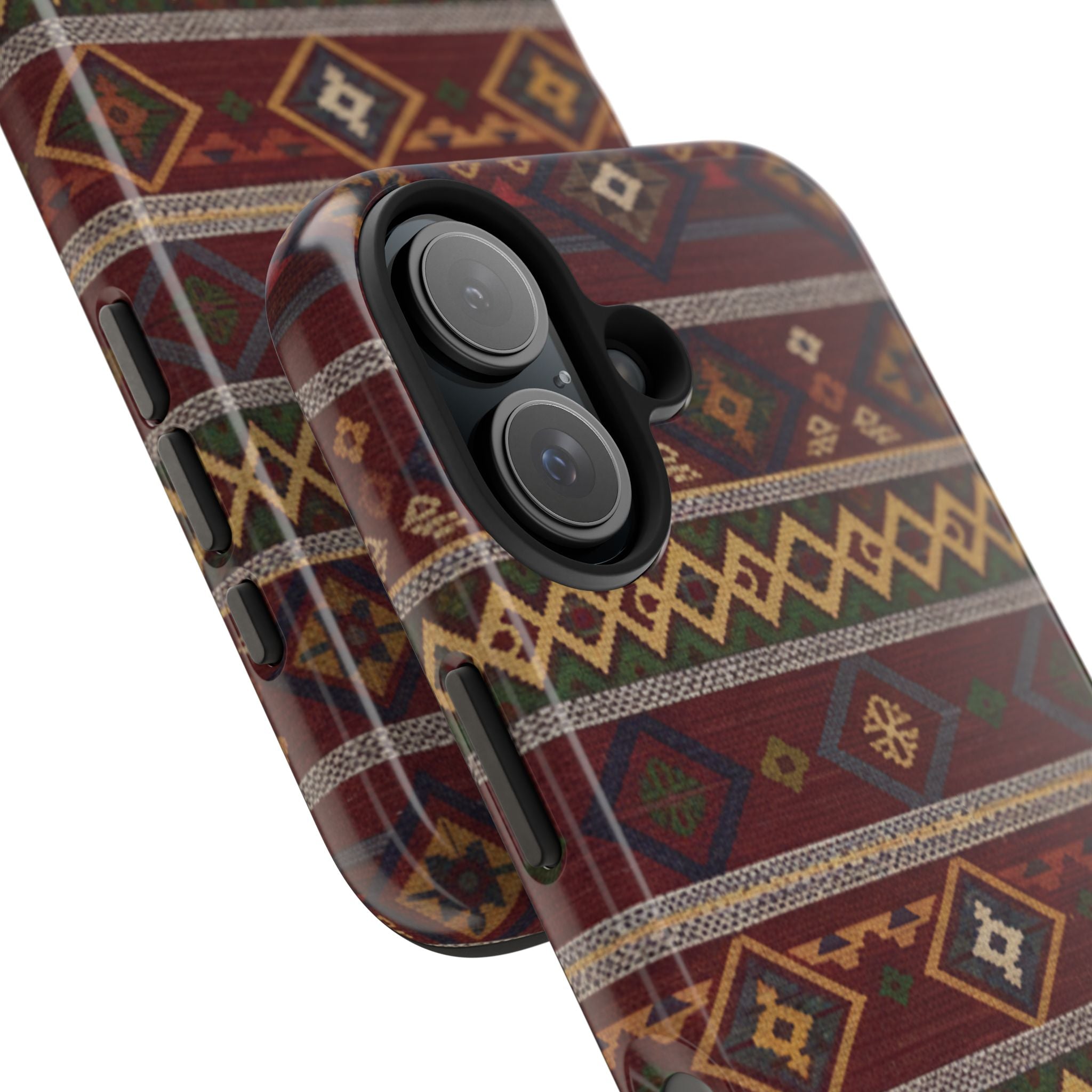 Aztec Pattern Tough Phone Case — Rustic Tribal Protective Cover