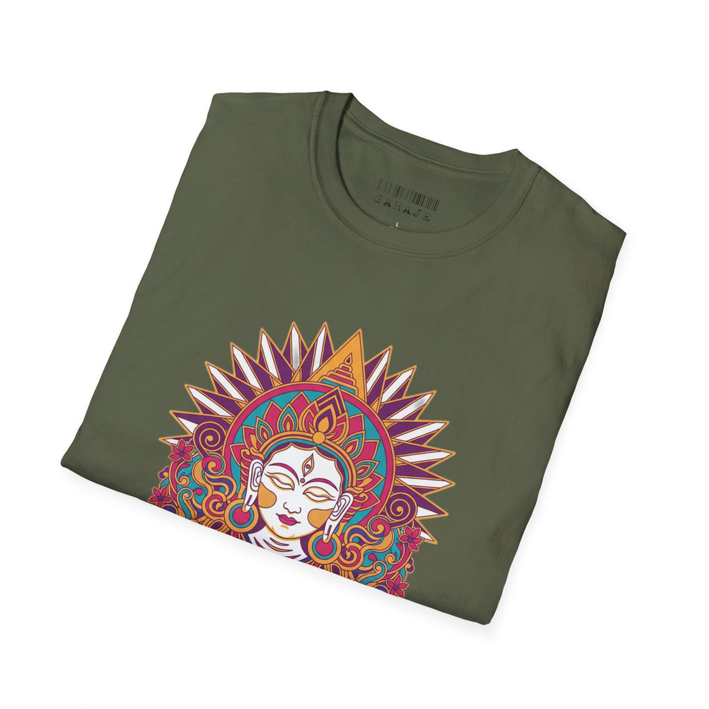Mandala Goddess T-Shirt — Colorful Floral Spiritual Tee