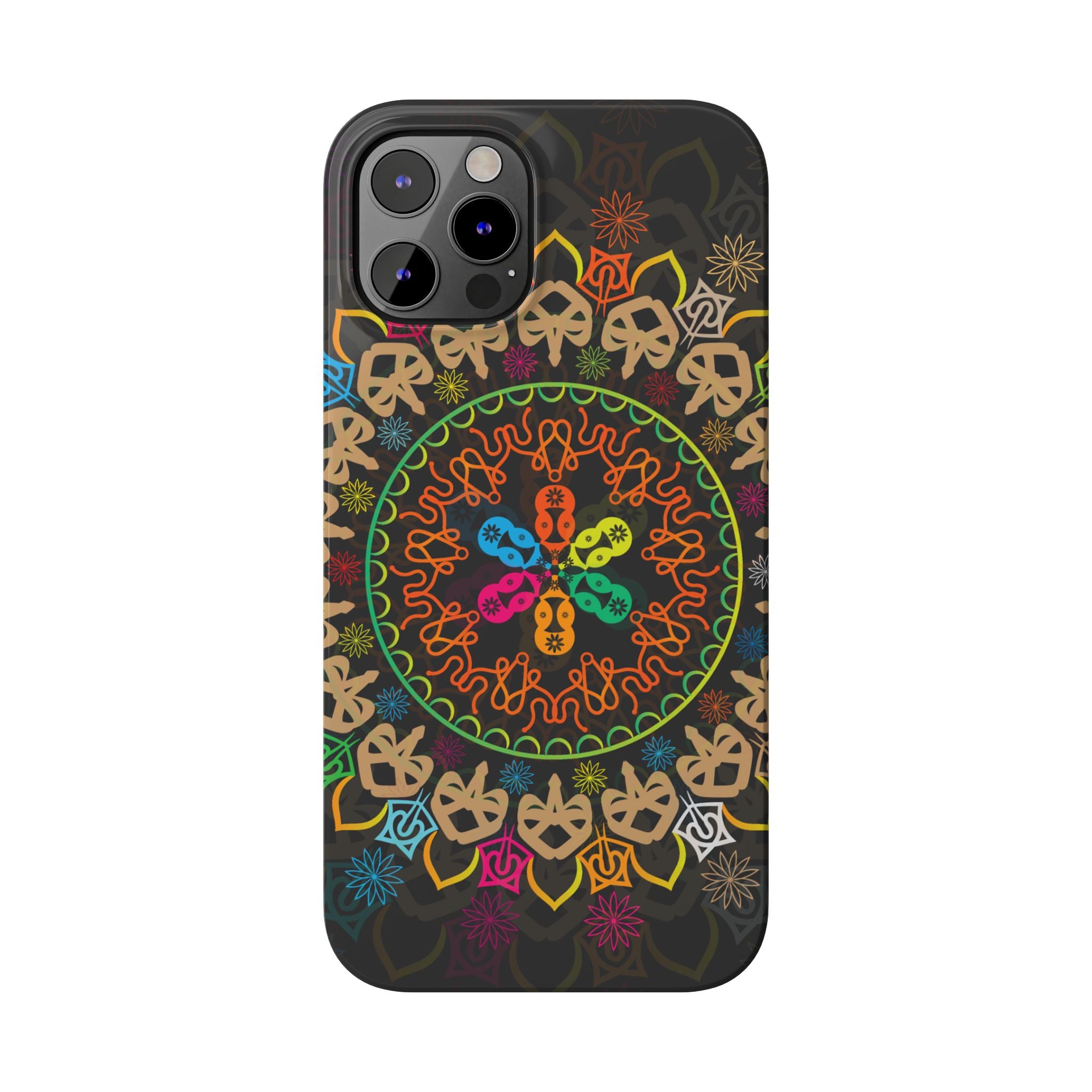 Tropical Mandala Phone Case, Colorful Slim Phone Case, Trendy Phone Cover, Artistic Gift, Eco-Friendly Phone Accessory