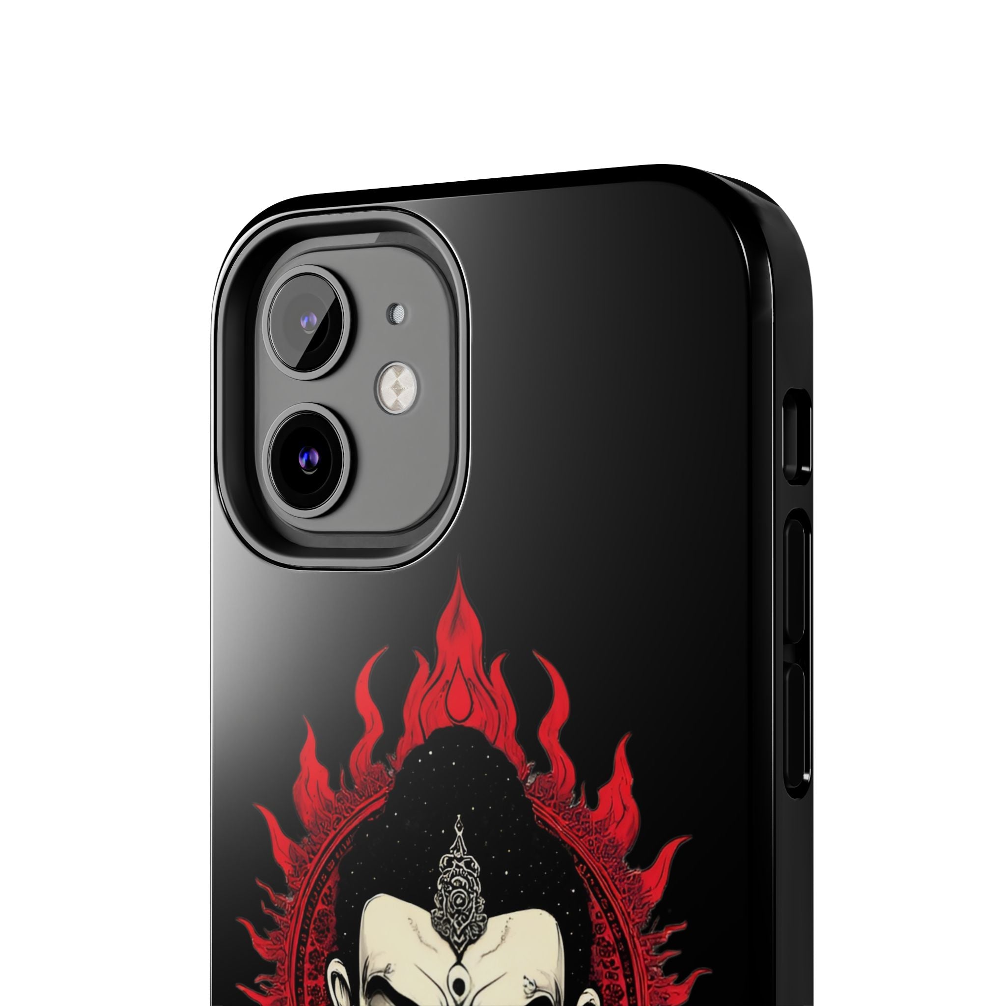 Meditative Buddha Tough Phone Case — Red Flame Zen Protection