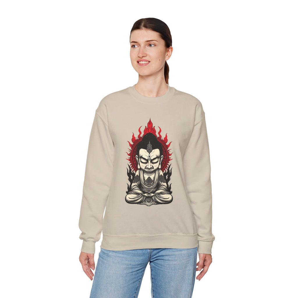 Buddha Flame Crewneck Sweatshirt