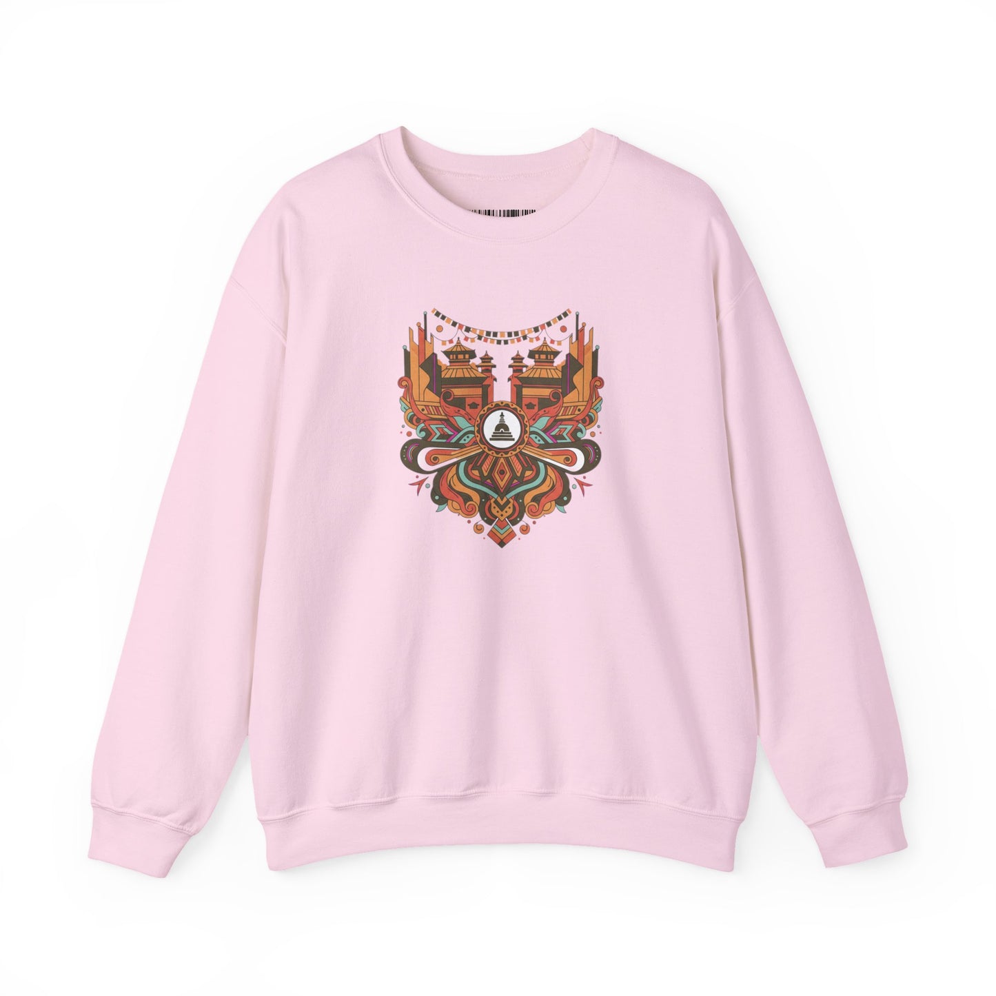 Vintage Tribal Fox Sweatshirt — Geometric Forest Animal Crewneck