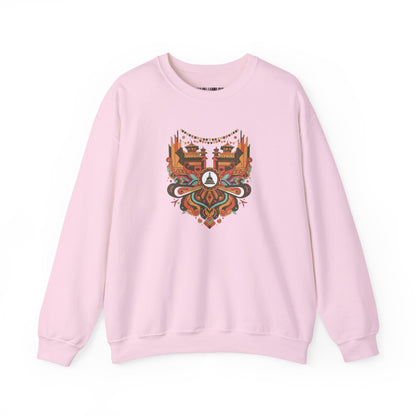 Vintage Tribal Fox Sweatshirt — Geometric Forest Animal Crewneck