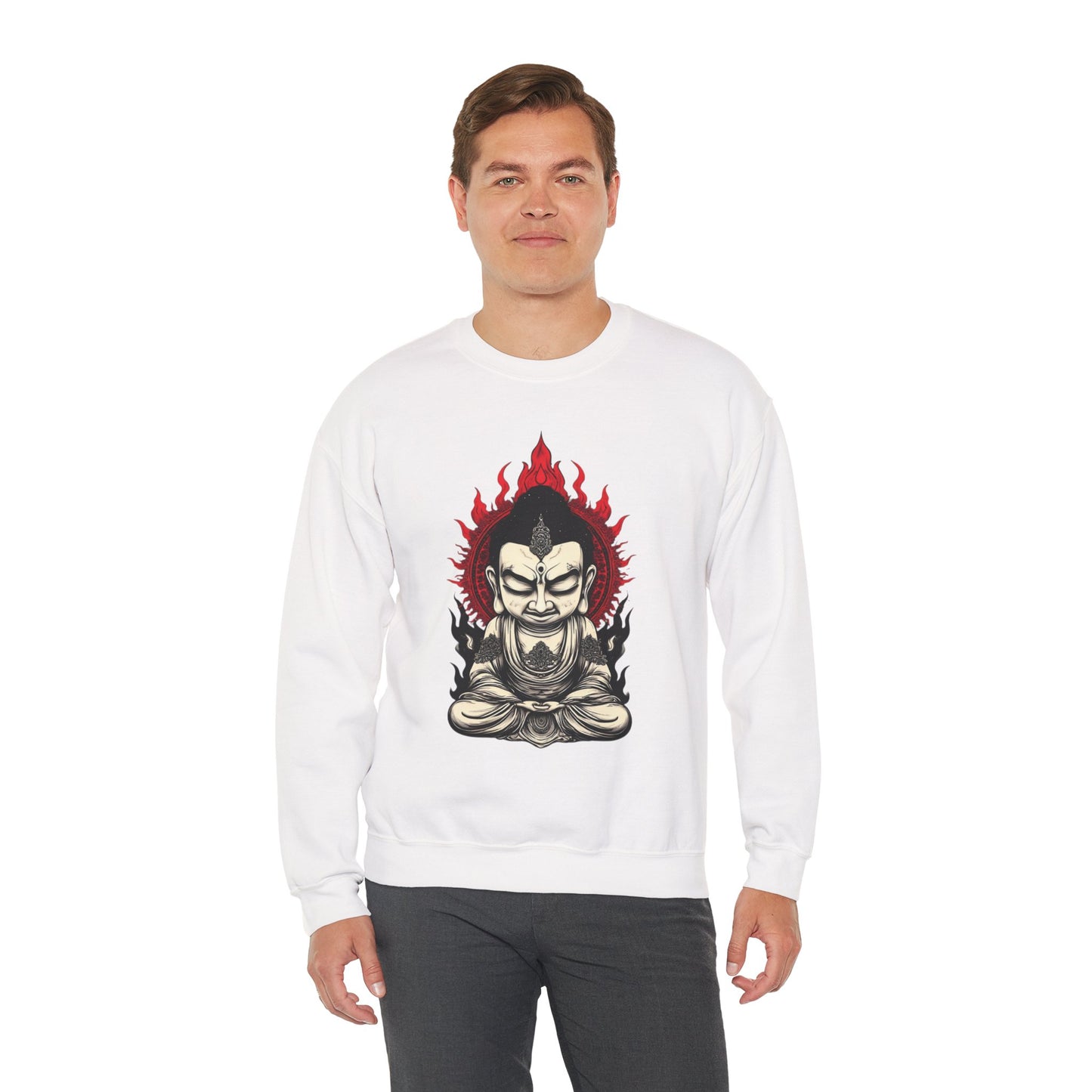 Buddha Flame Crewneck Sweatshirt