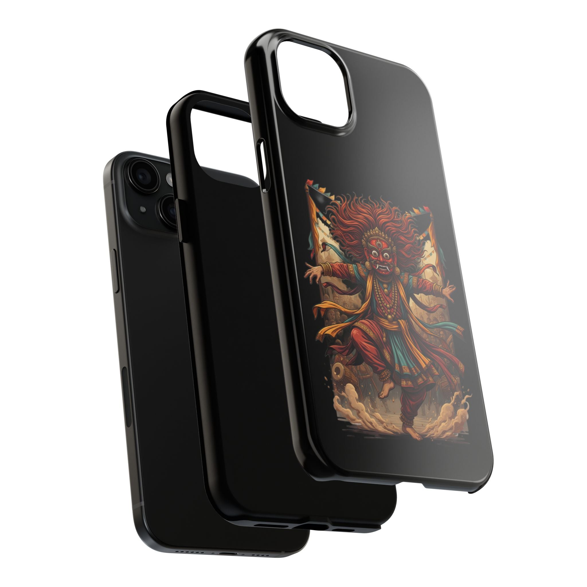 Tibetan Demon Dance Tough Phone Case — Bold Mythic Protective Cover