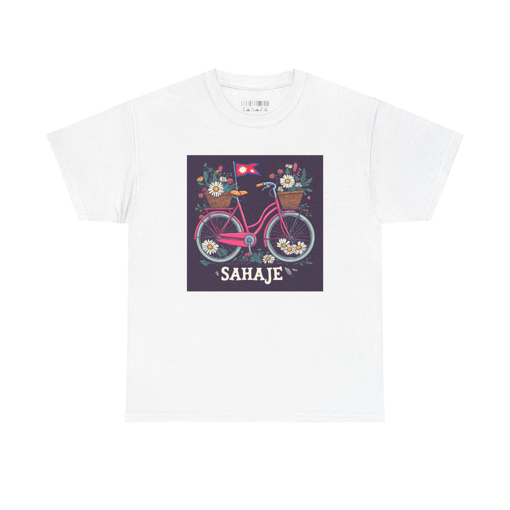 Sahaje Floral Bicycle T‑Shirt