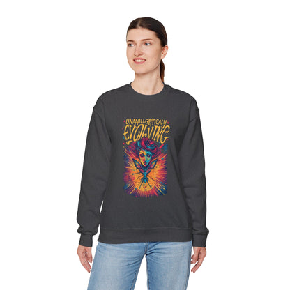 Evolving Butterfly Crewneck Sweatshirt — "Unafraid, Authentically Evolving" Inspirational Pullover