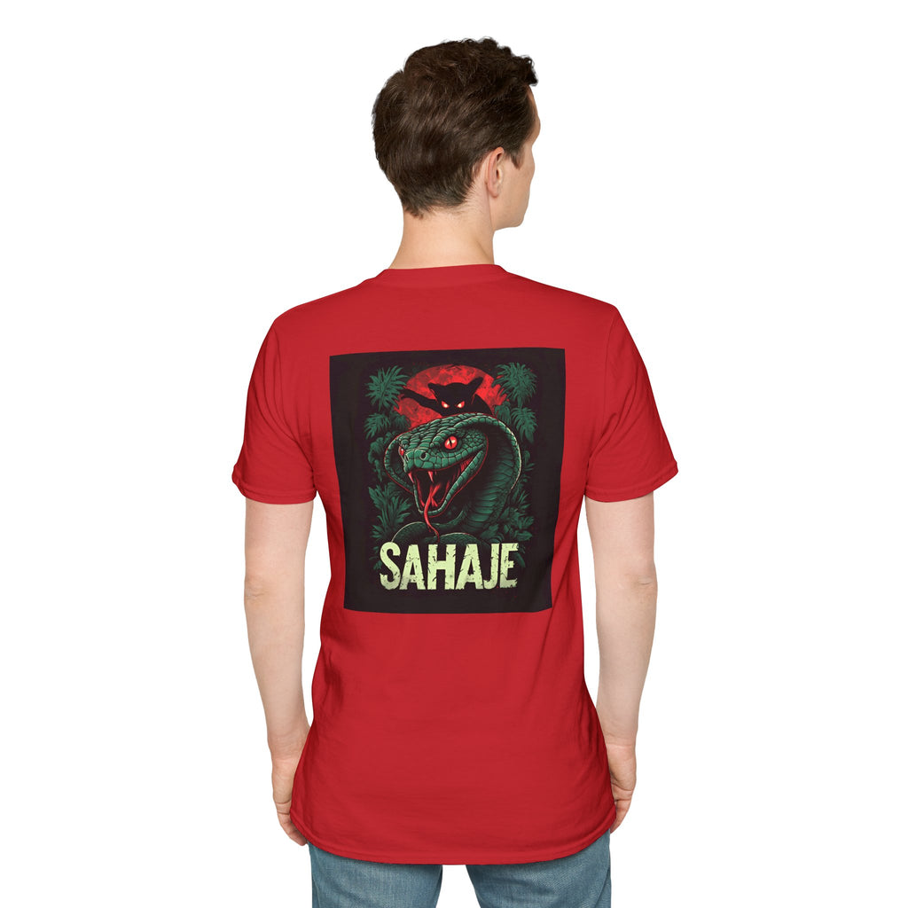 Black Cobra & Panther T-Shirt – Fierce Serpent & Big Cat Graphic Tee, Edgy Streetwear Design