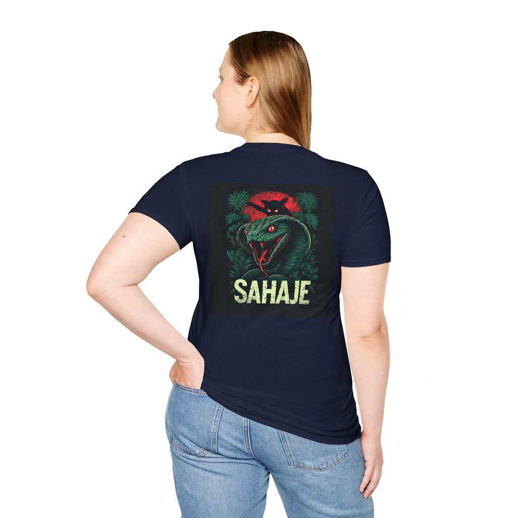 Black Cobra & Panther T-Shirt – Fierce Serpent & Big Cat Graphic Tee, Edgy Streetwear Design