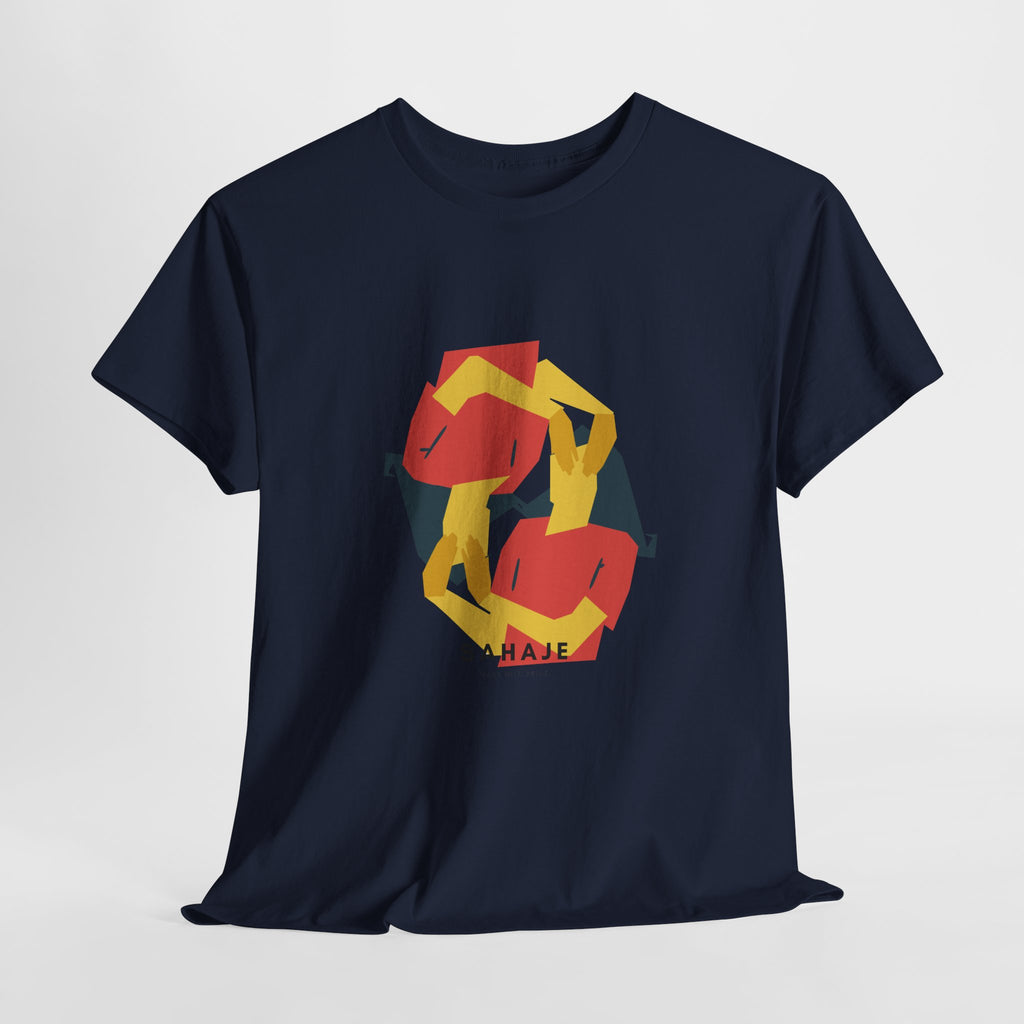 Geometric Fox Tee — Stylized Red & Yellow Fox Illustration T-Shirt