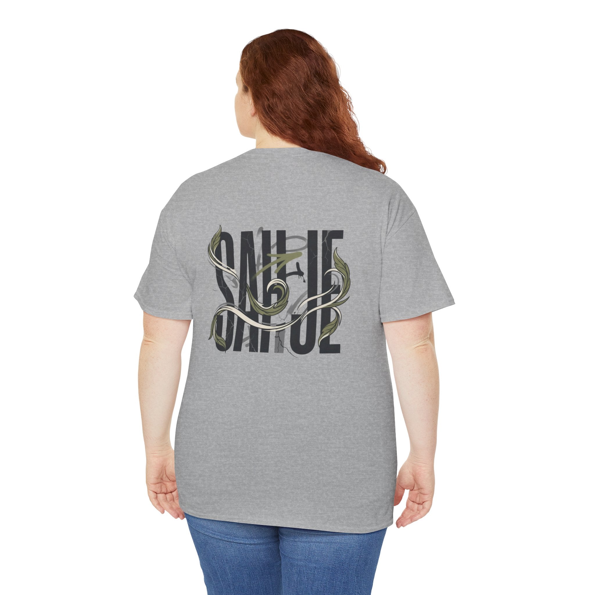 Graphic Tee — 'Savage' Typography with Snake Accent
