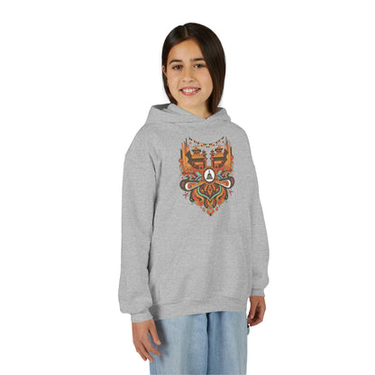 Youth Hoodie — Rustic Peace Mandala Graphic