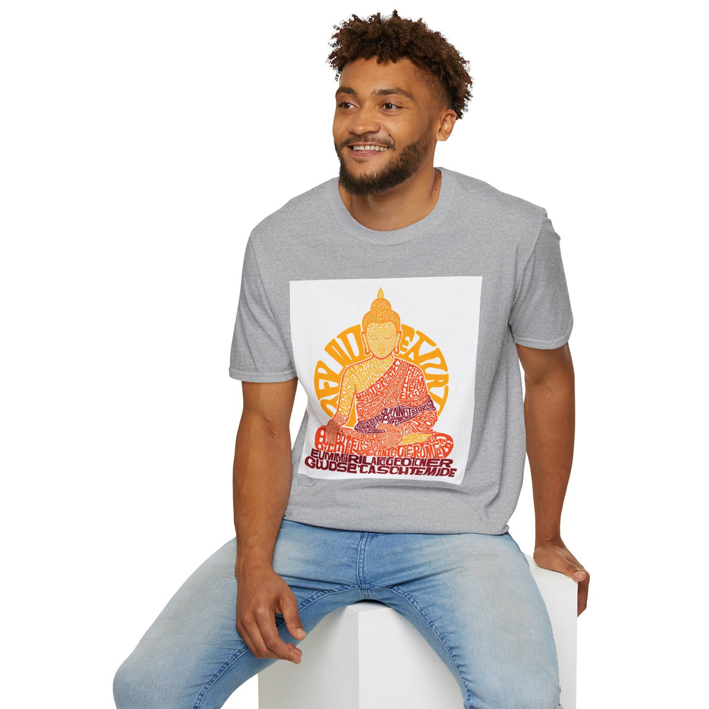 Buddha Graphic Tee — Retro Sun Meditation Shirt