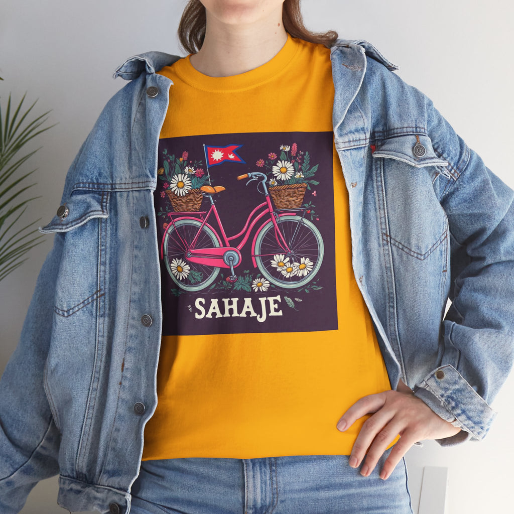 Sahaje Floral Bicycle T‑Shirt
