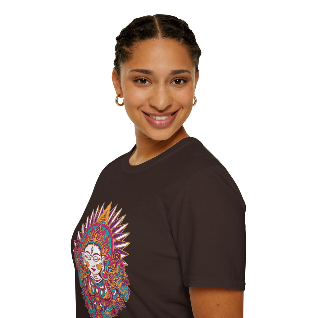 Mandala Goddess T-Shirt — Colorful Floral Spiritual Tee