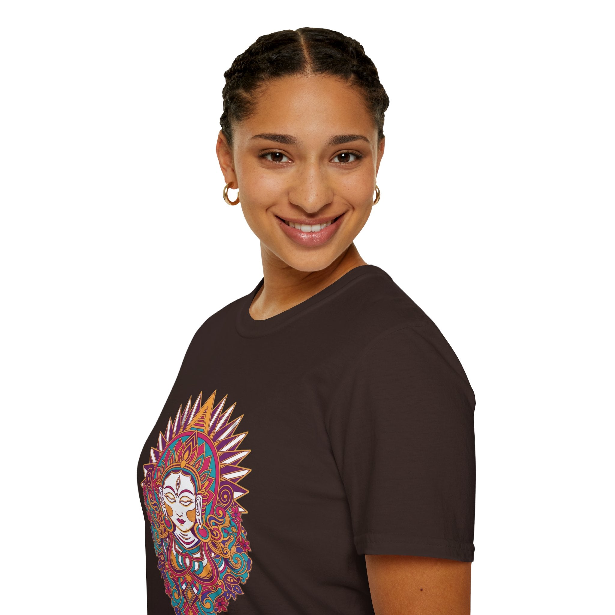 Mandala Goddess T-Shirt — Colorful Floral Spiritual Tee