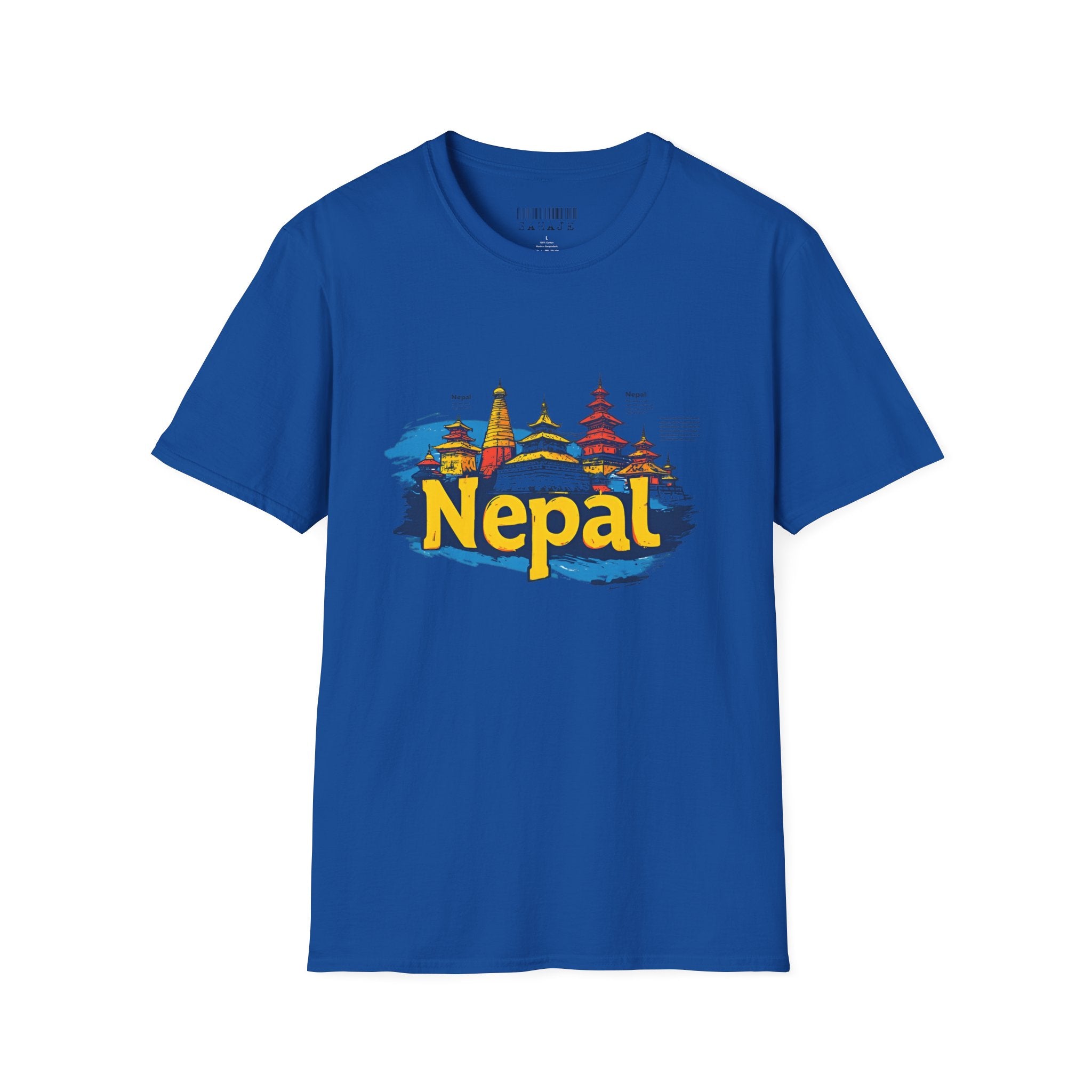 Nepal Temple Skyline T-Shirt – Nepali Cultural Heritage Graphic Tee, Travel & Spiritual Design