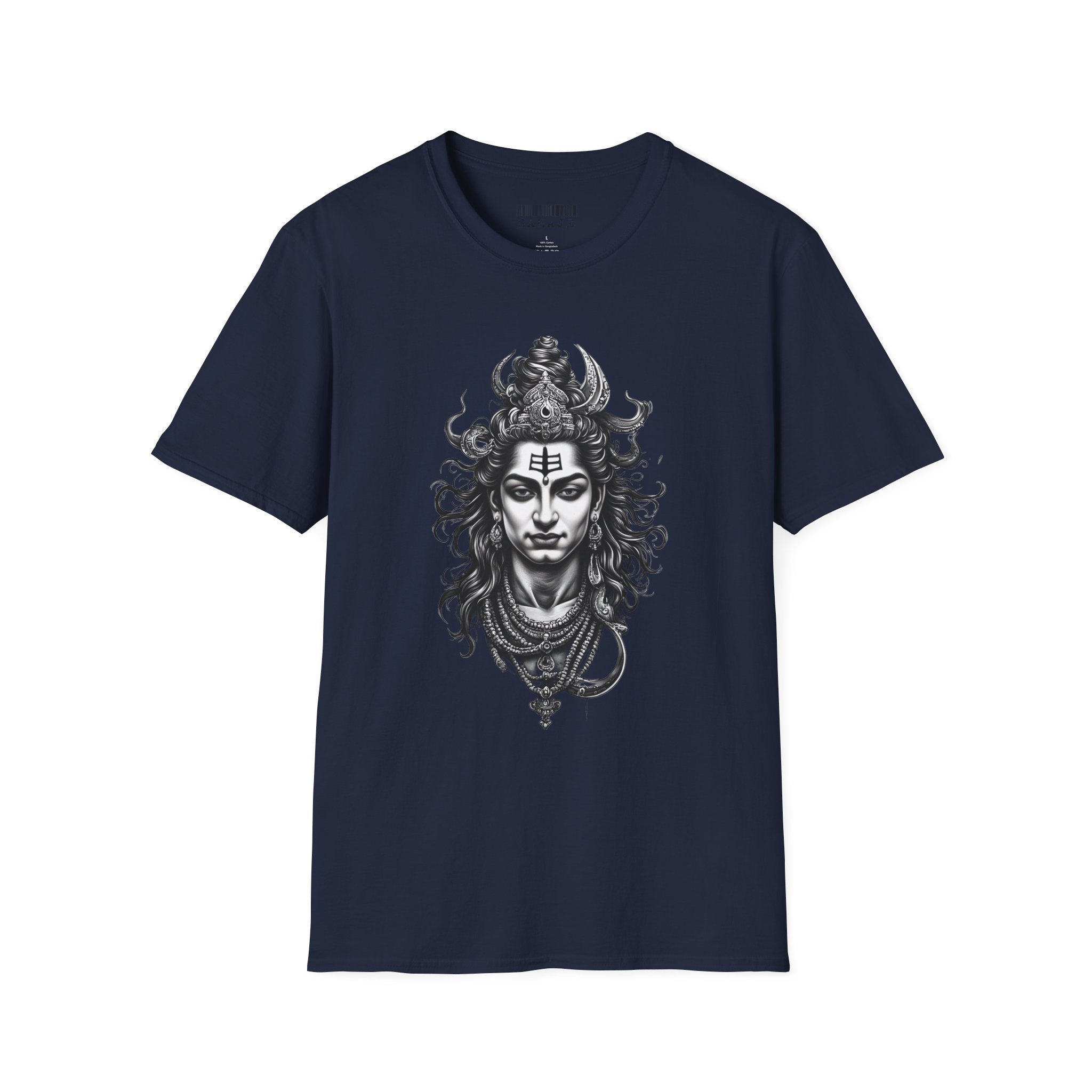 Shiva Portrait T-Shirt – Detailed Hindu Deity Graphic Tee