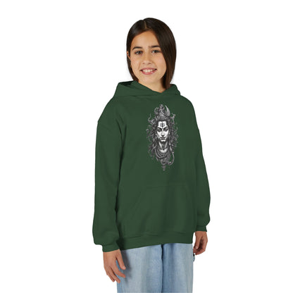 Shiva Illustration Youth Hoodie — Mystical Hindu God Graphic Pullover
