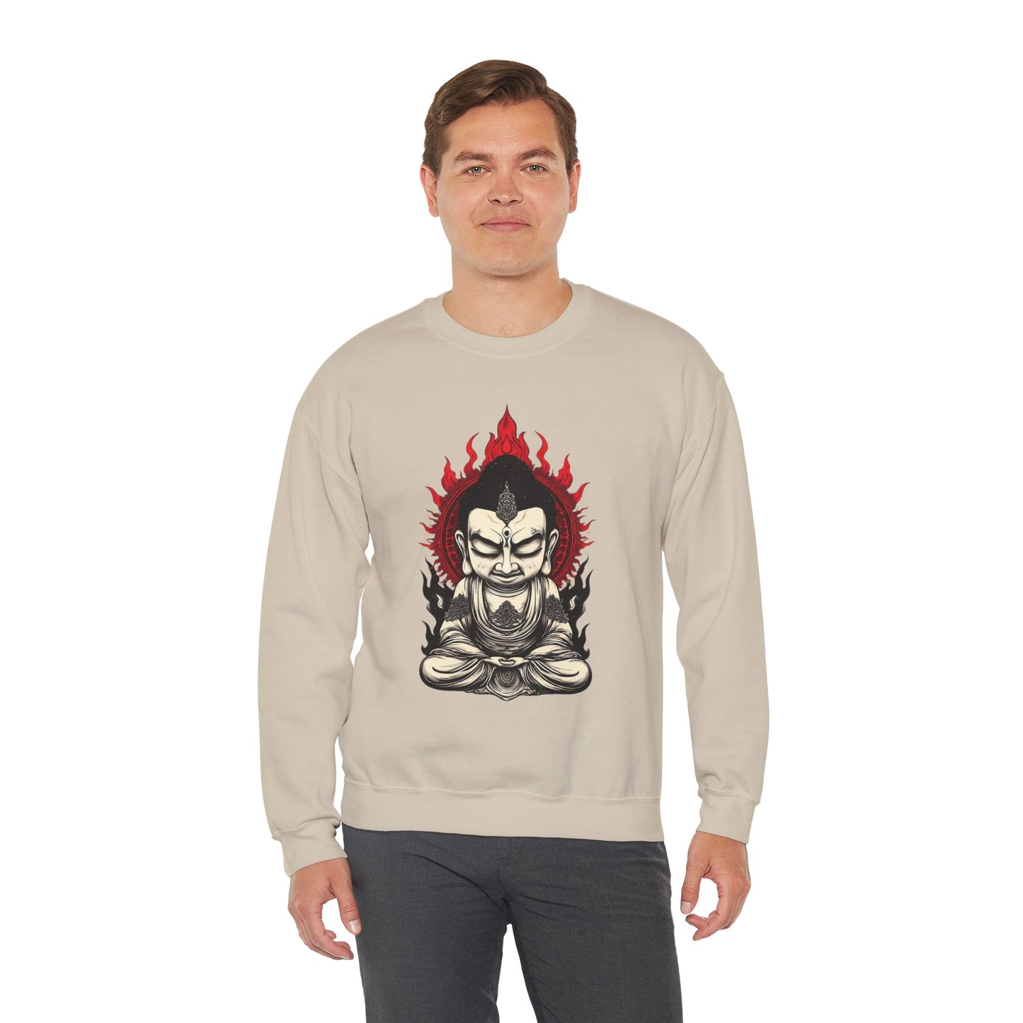 Buddha Flame Crewneck Sweatshirt