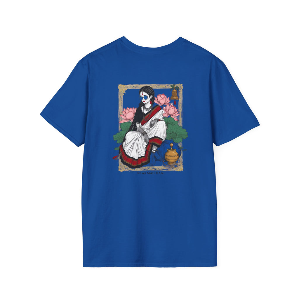 Newari Girl Traditional Dress T-Shirt – Newa Maicha Cultural Pride Graphic Tee, Nepali Heritage Design
