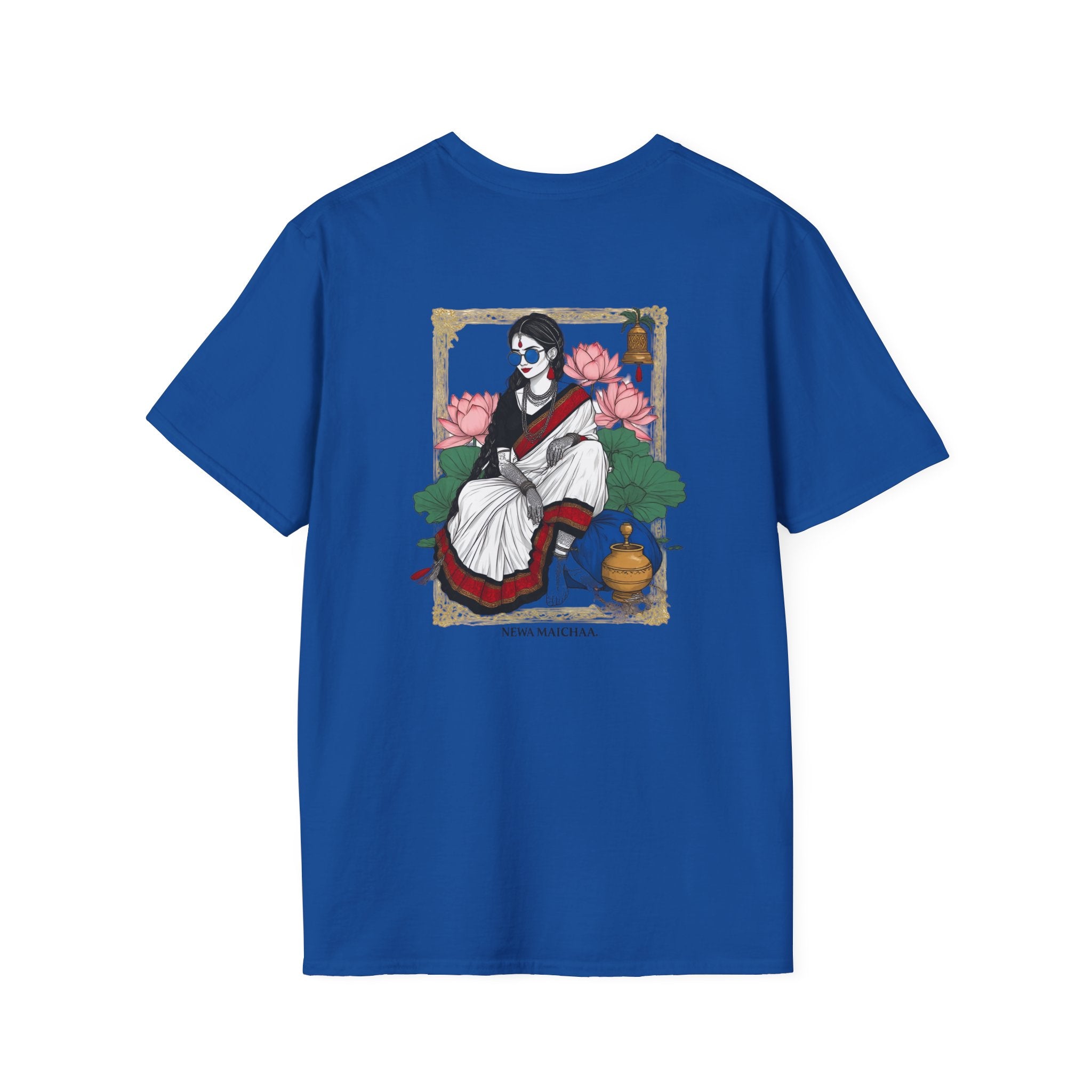 Newari Girl Traditional Dress T-Shirt – Newa Maicha Cultural Pride Graphic Tee, Nepali Heritage Design