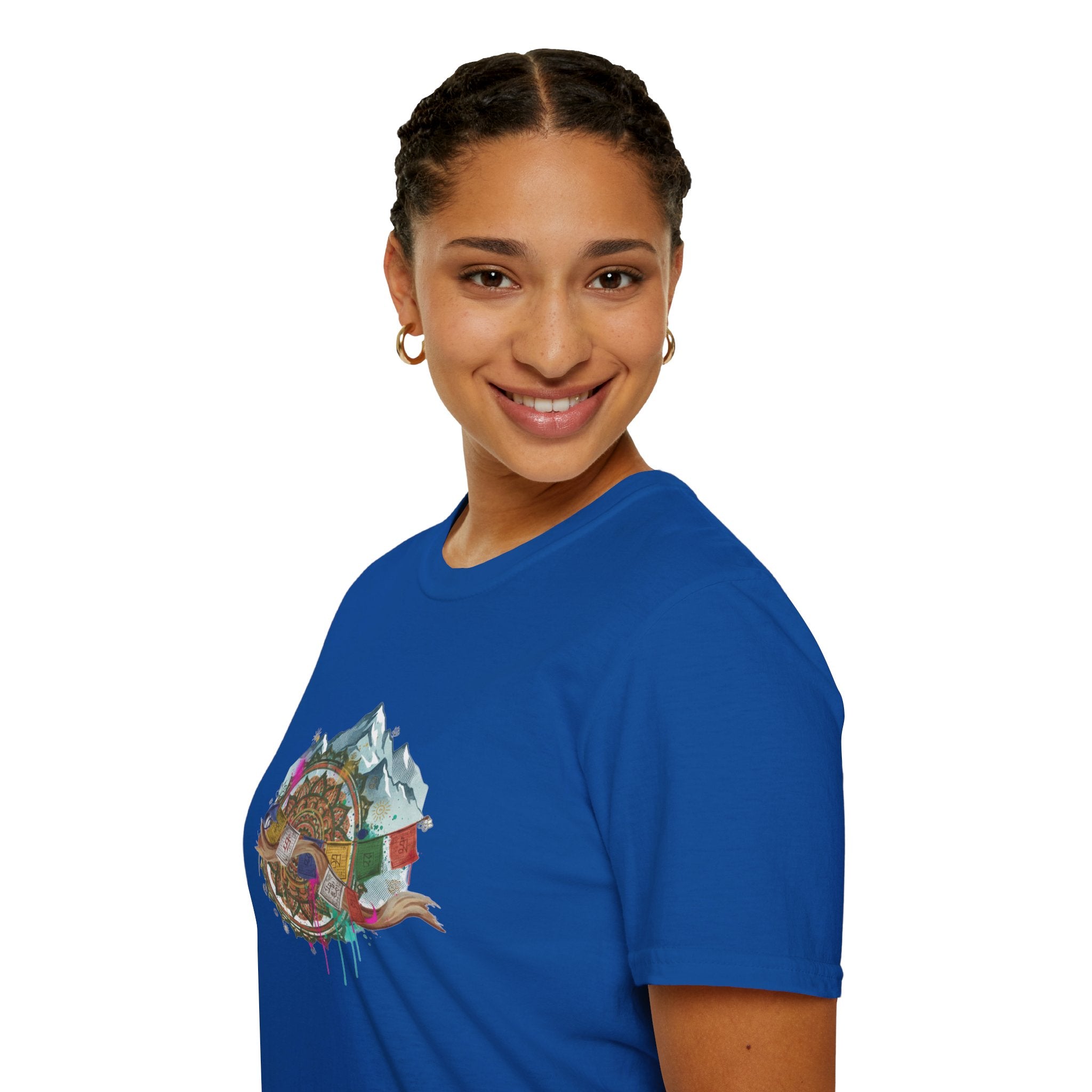 Adventure Turtle Graphic T-Shirt — Mountain Shell Nature Art Tee