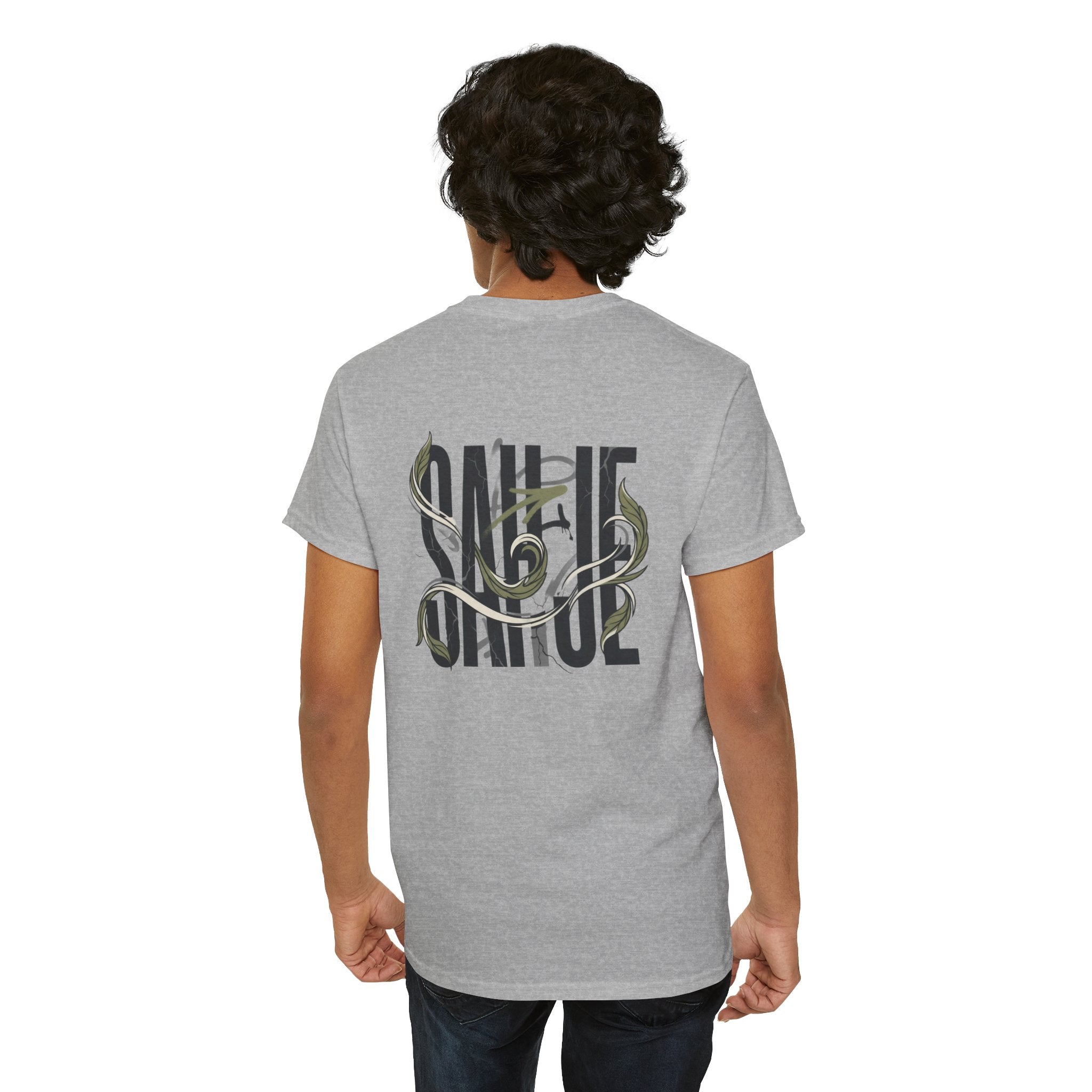 Graphic Tee — 'Savage' Typography with Snake Accent