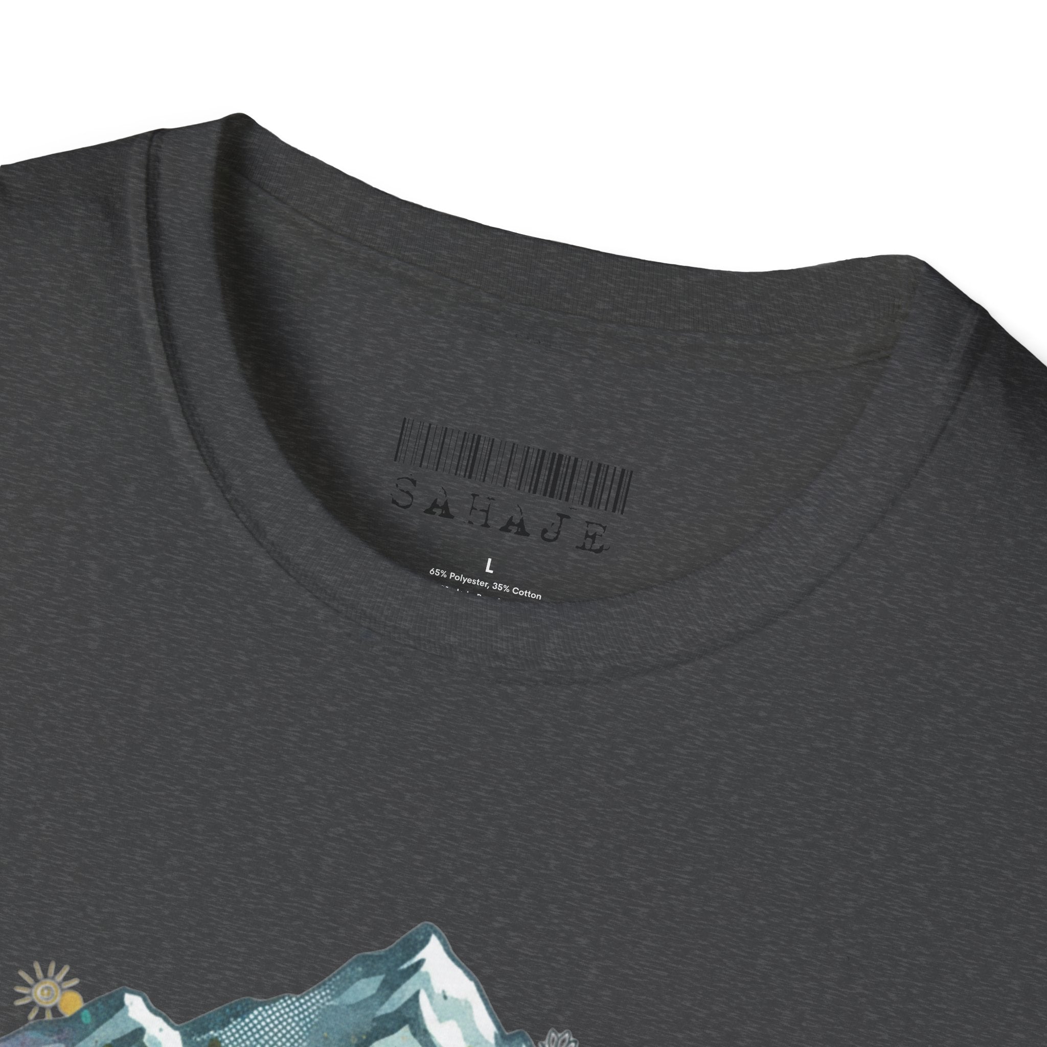 Adventure Compass T-Shirt — Mountain Compass with Prayer Flags & Colorful Globe