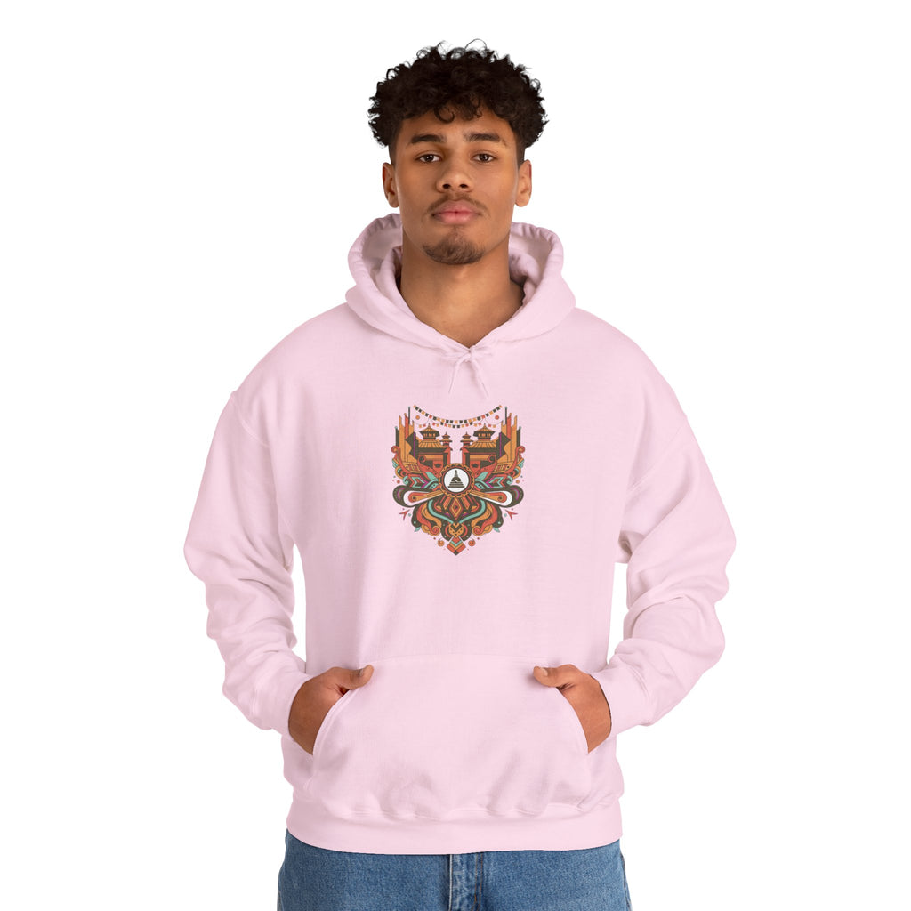 Spiritual Mandala Buddha Hoodie — Colorful Meditation Graphic Sweatshirt
