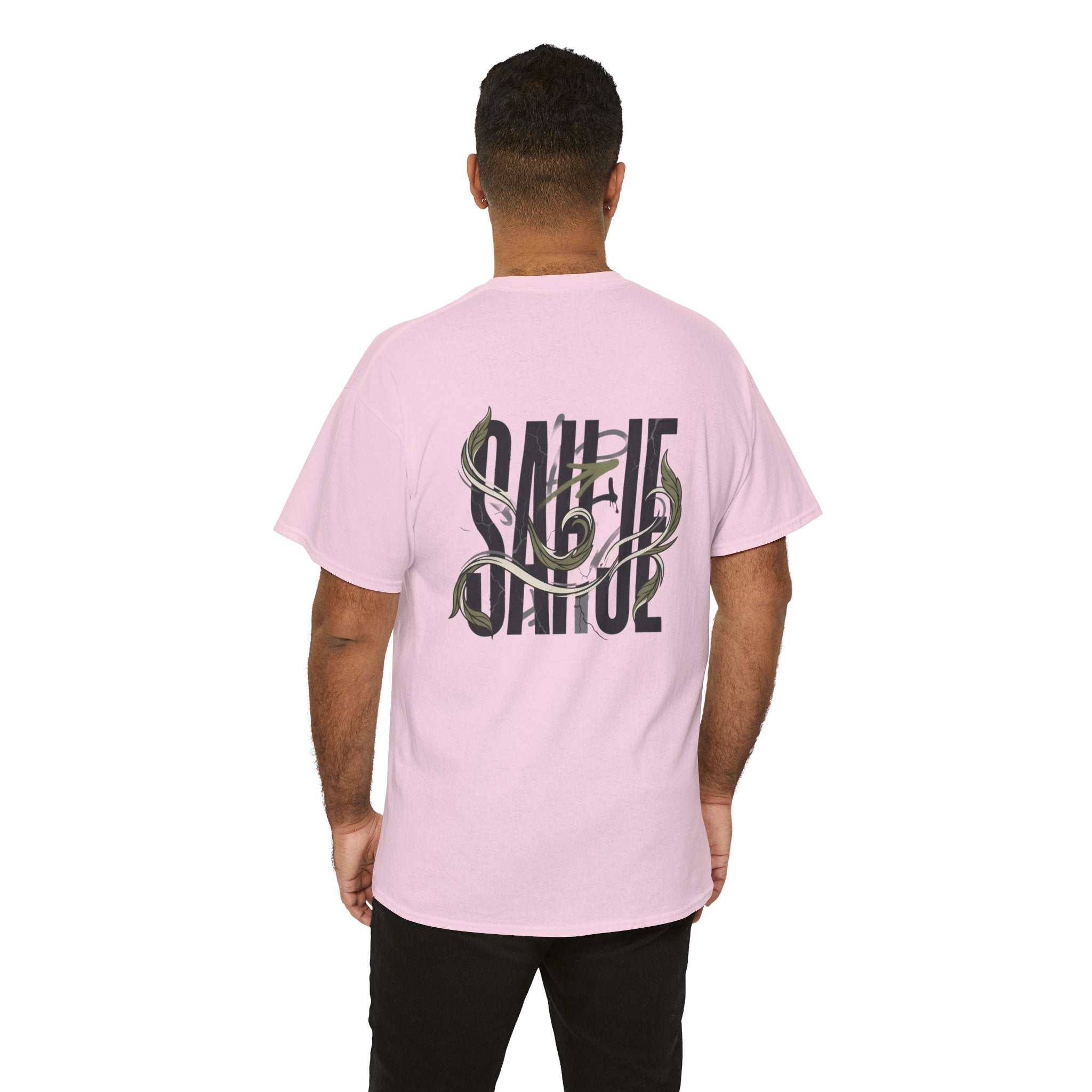 Graphic Tee — 'Savage' Typography with Snake Accent