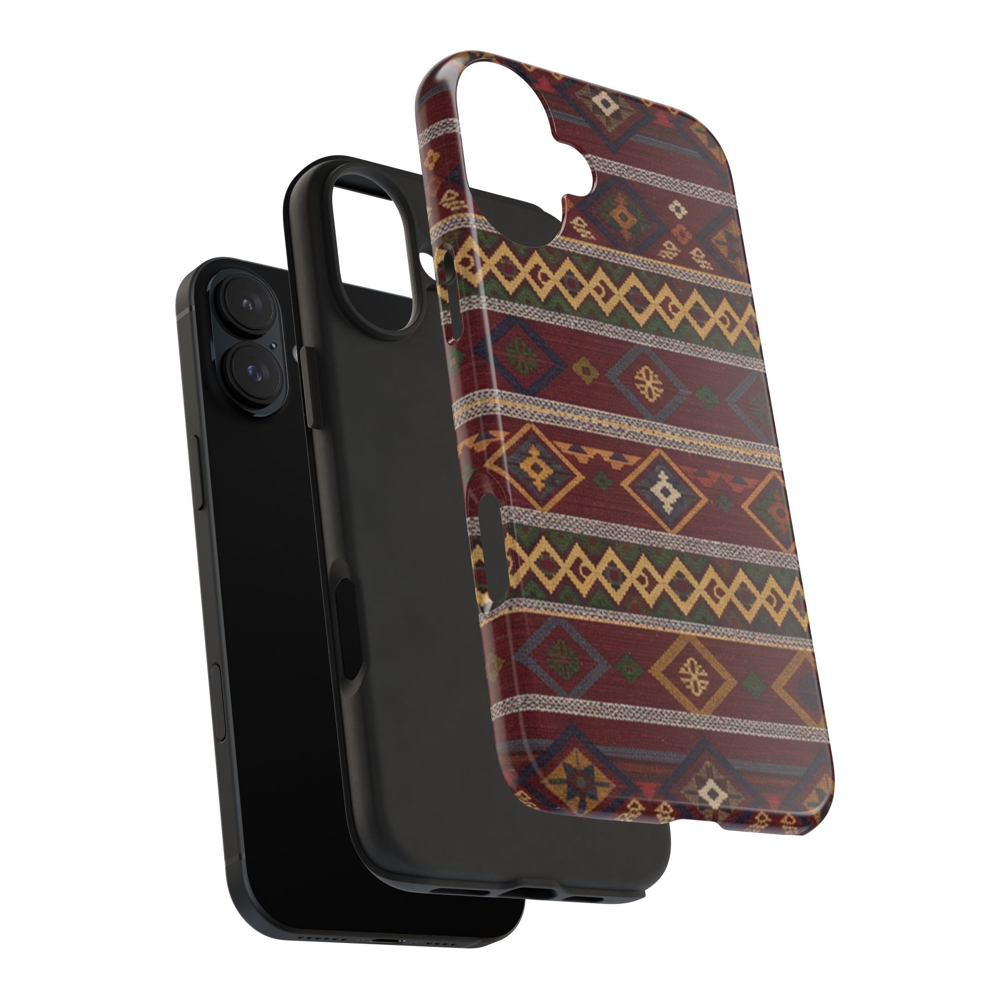 Aztec Pattern Tough Phone Case — Rustic Tribal Protective Cover