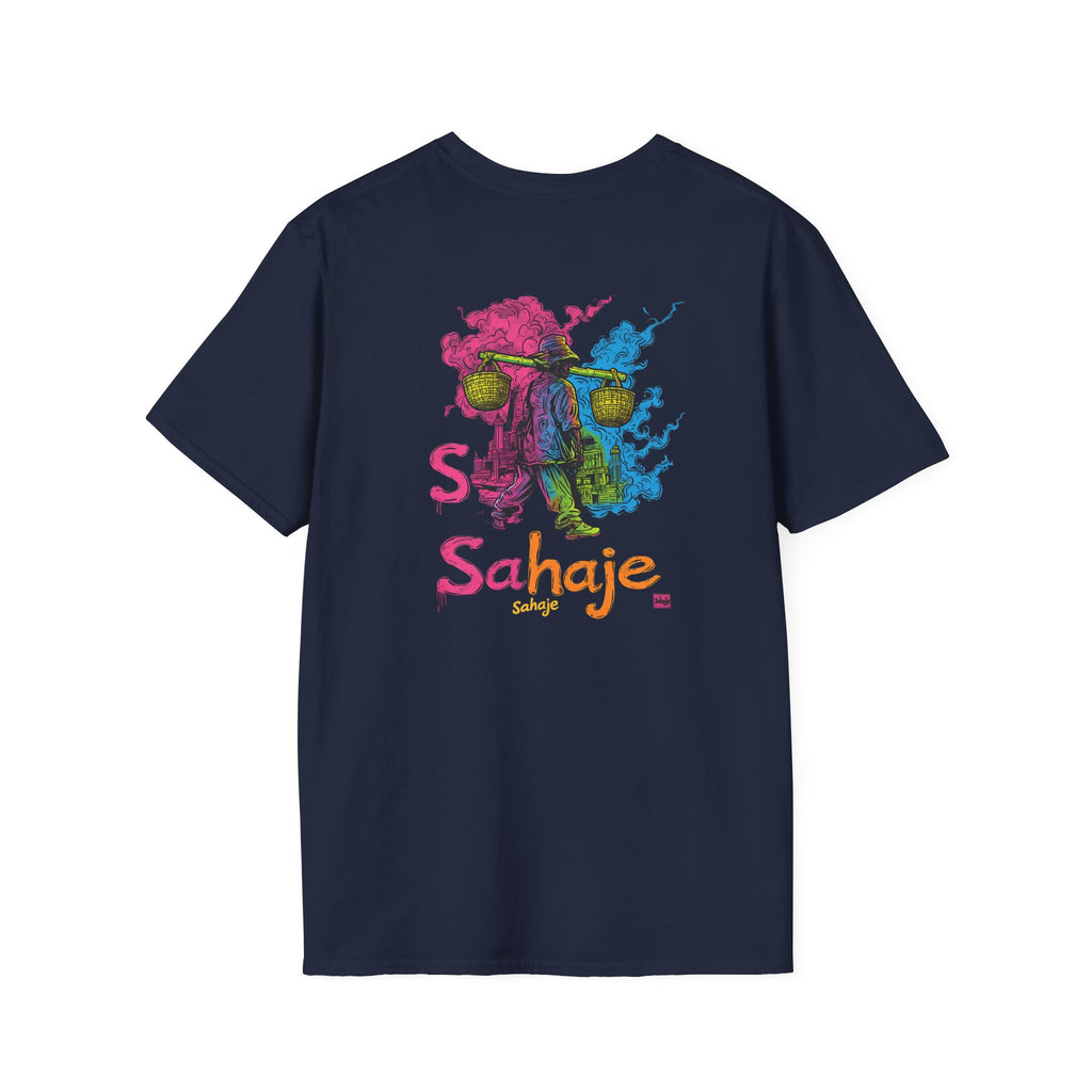 T-Shirt — Colorful Sahaje Skull Back Print