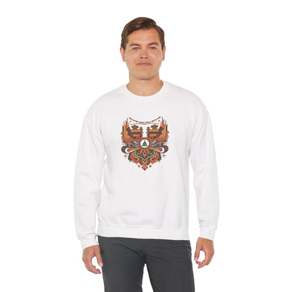 Vintage Tribal Fox Sweatshirt — Geometric Forest Animal Crewneck